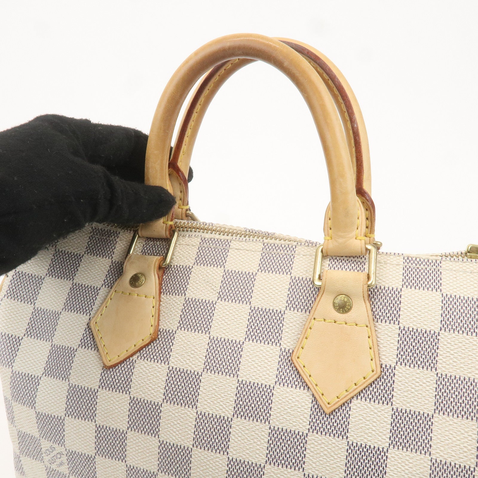 Louis Vuitton Damier Azur Speedy 25 Boston Hand Bag N41534