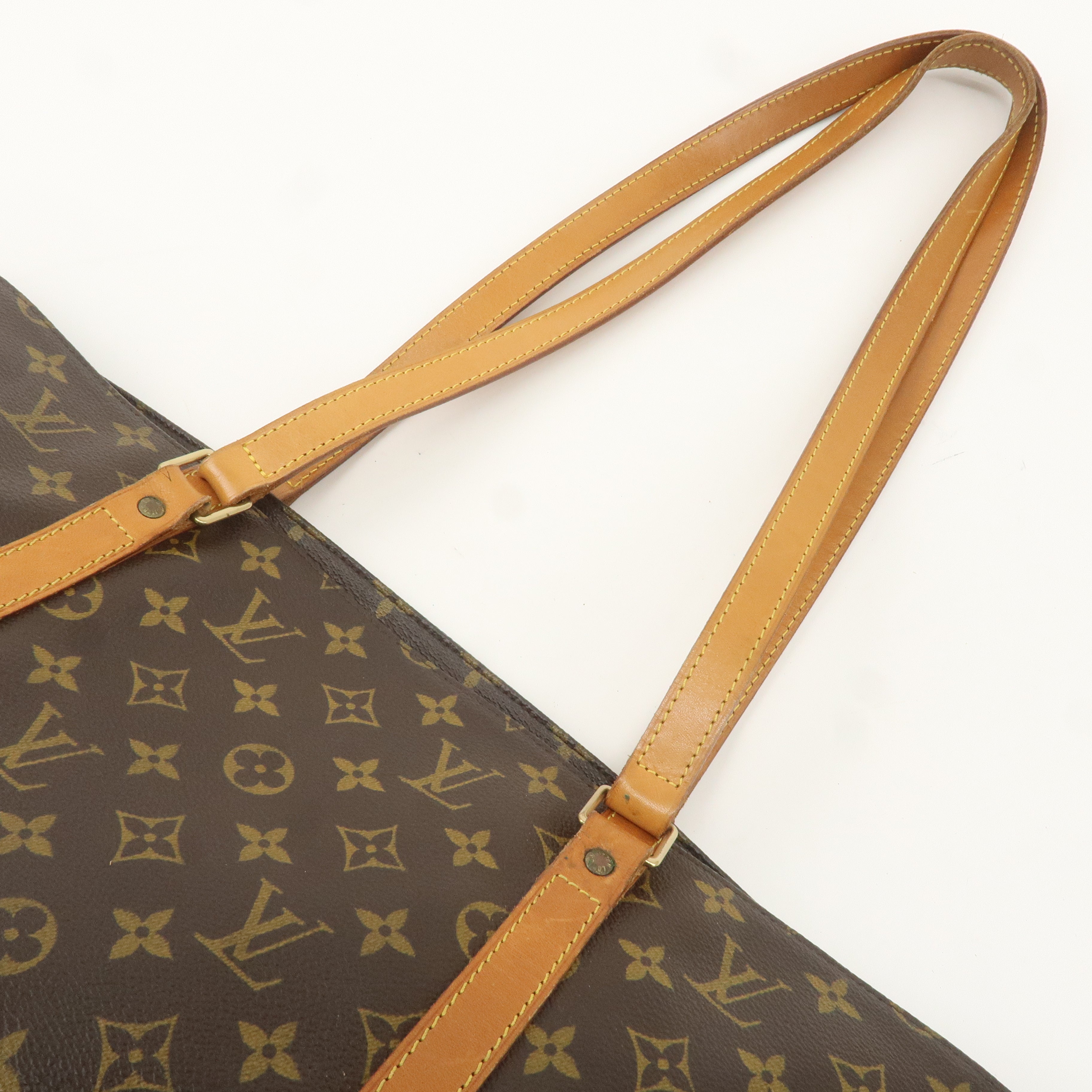 Louis Vuitton Monogram Sac Shopping Shoulder Bag Brown M51108