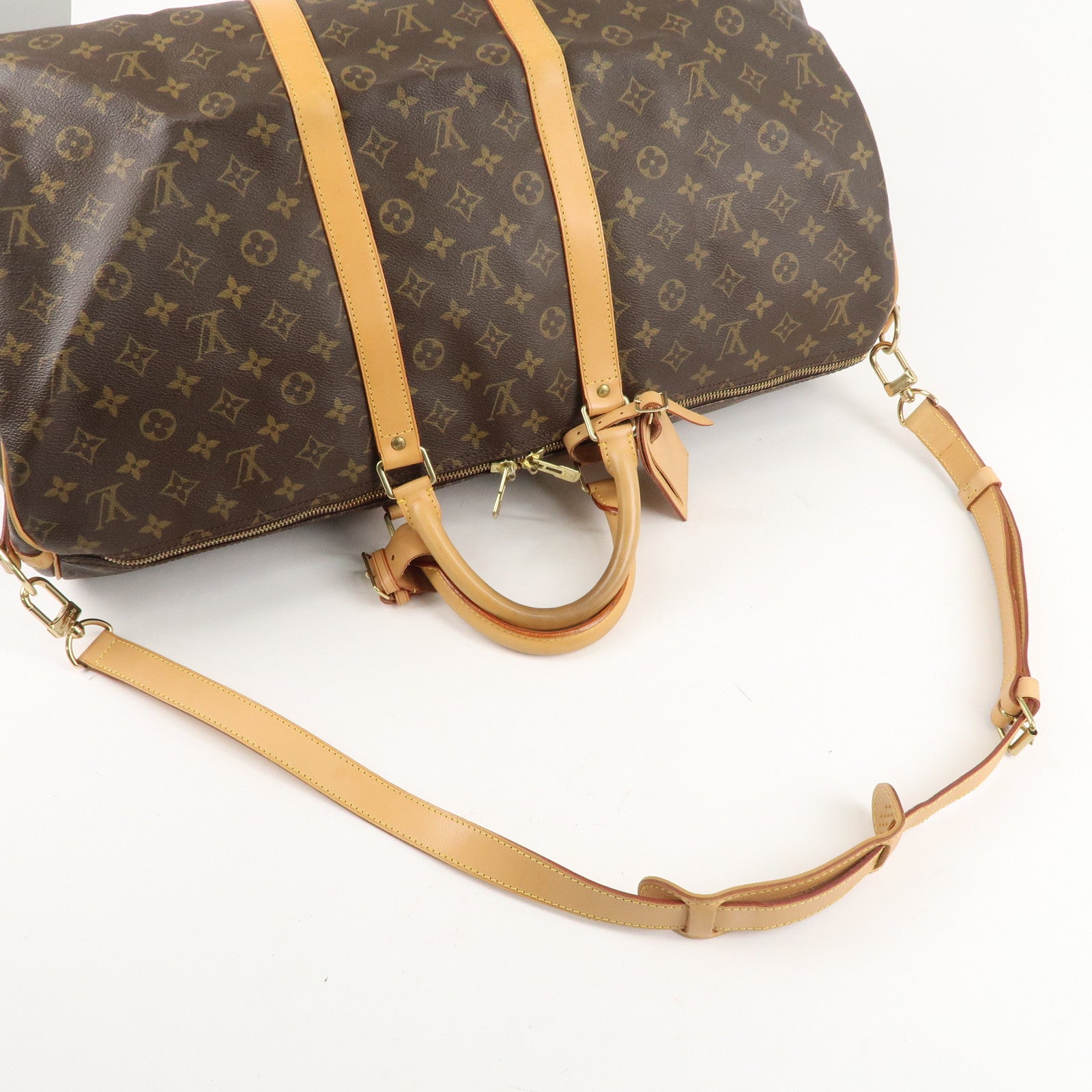 Louis Vuitton Monogram Keep All Bandouliere 55 Boston Bag M41414