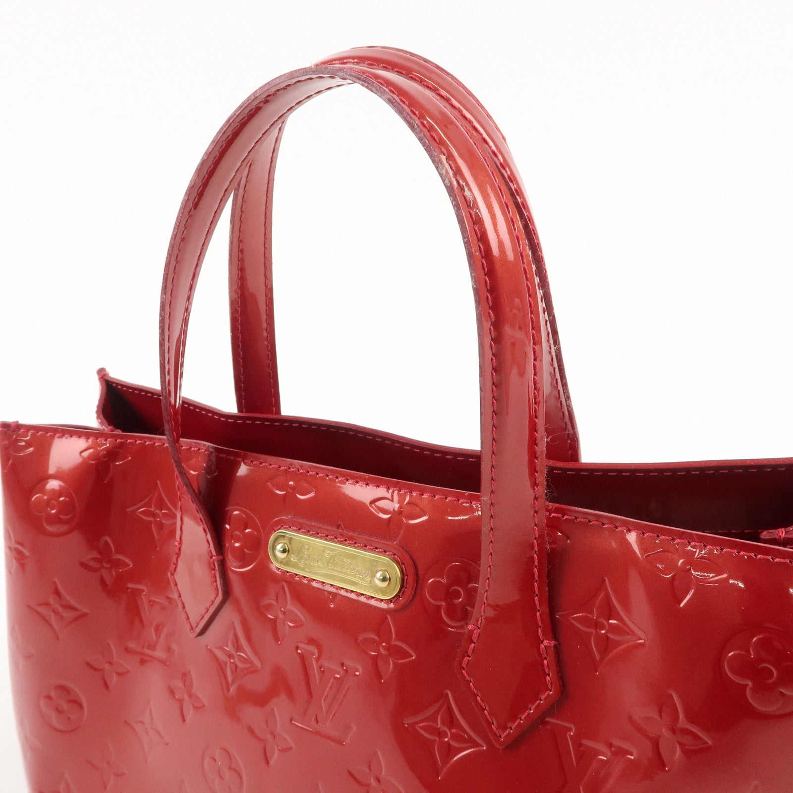 Louis Vuitton Monogram Vernis Wilshire PM Pomme d
Amour M93642