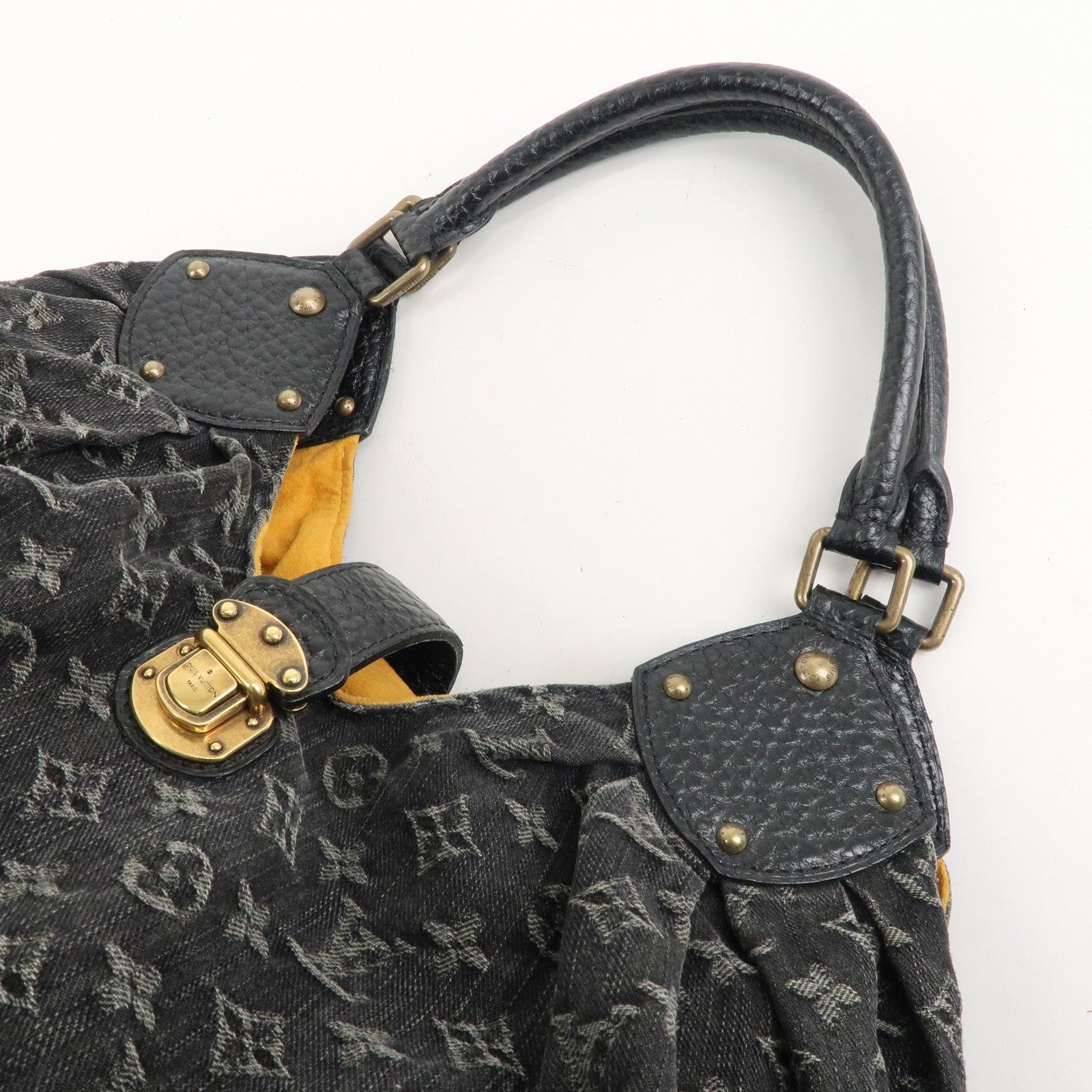 Louis Vuitton Monogram Denim XL Shoulder Bag Black M95510