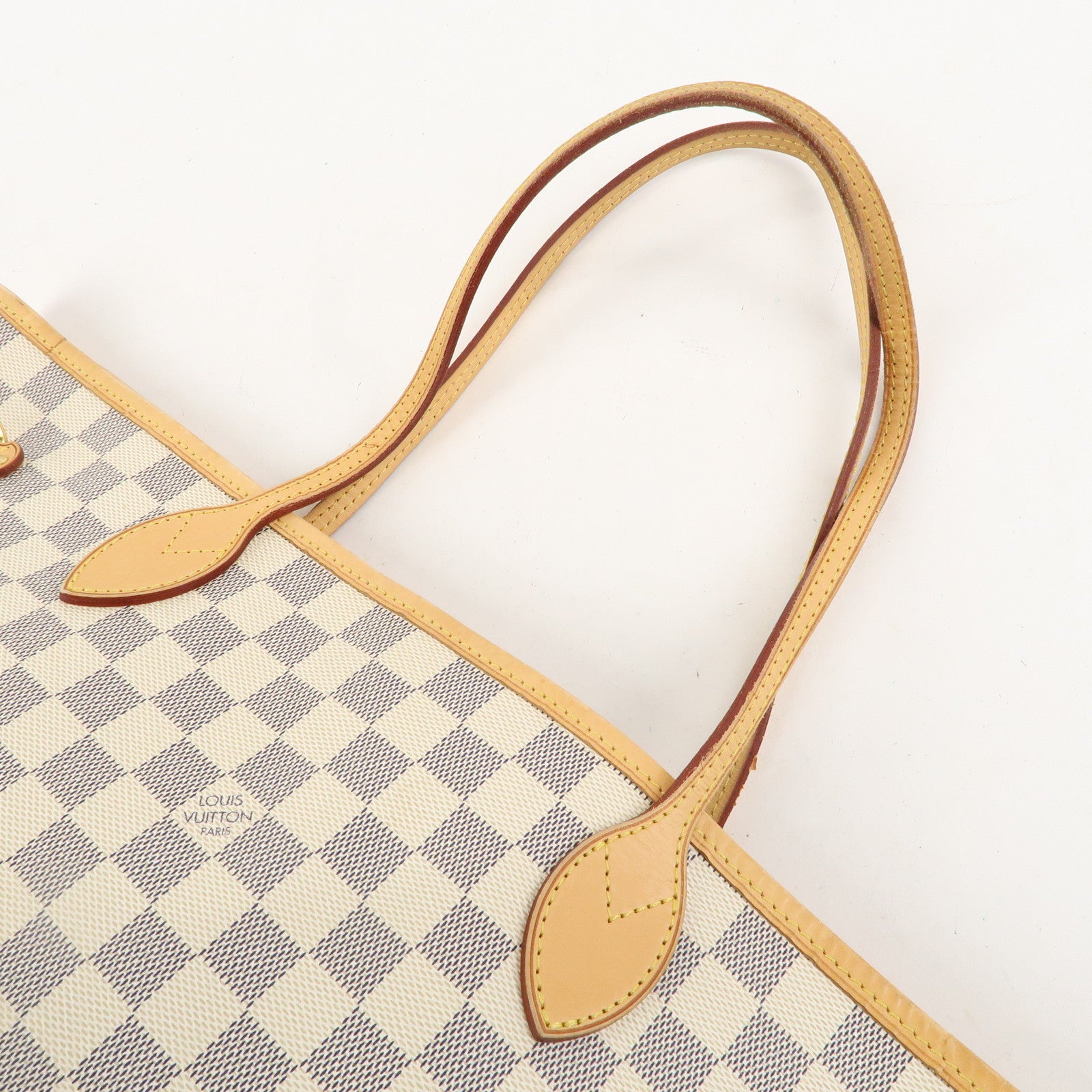 Louis Vuitton Damier Azur Neverfull MM Canvas Tote Bag N51107