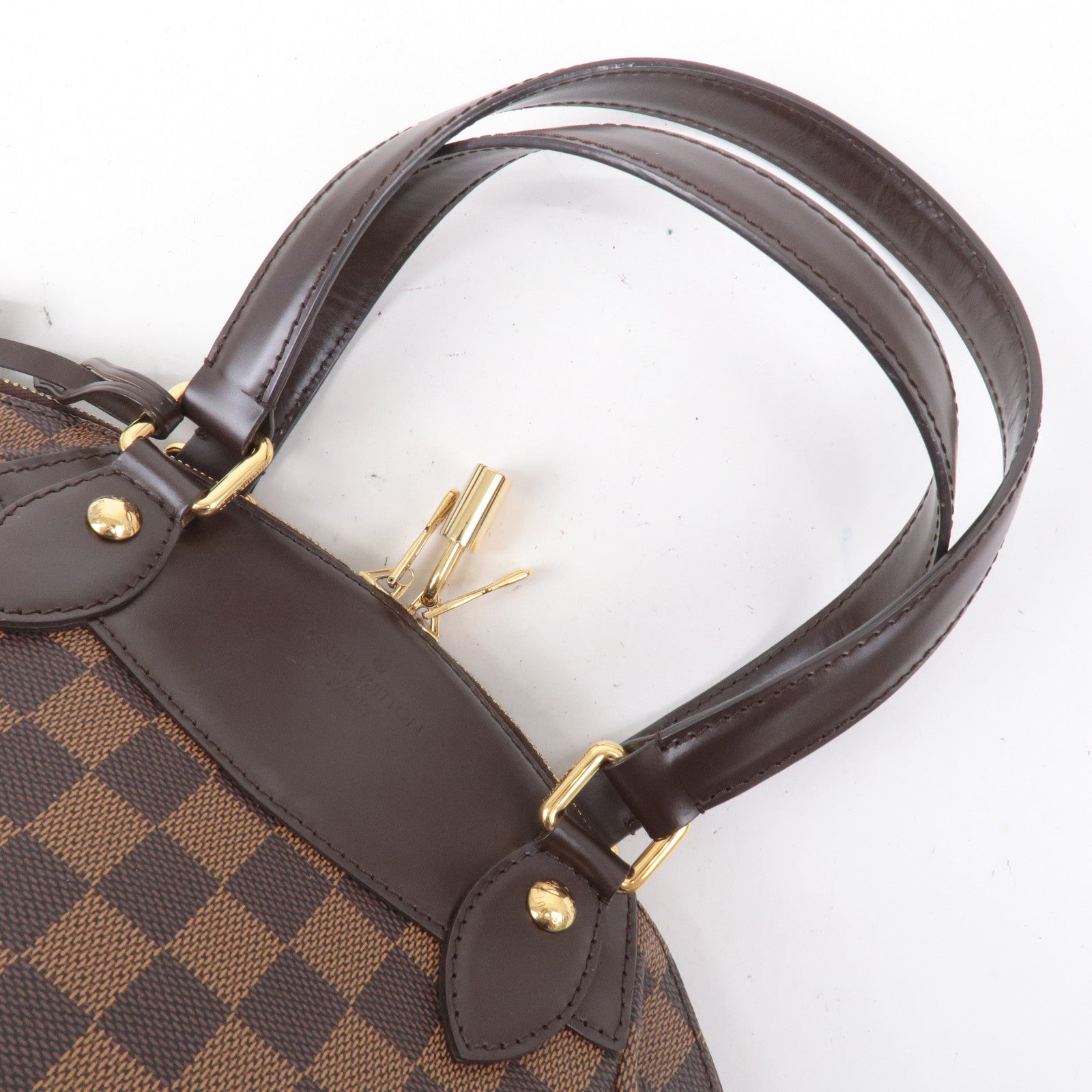 Louis Vuitton Damier Ebene Verona PM Hand Bag Brown N41117