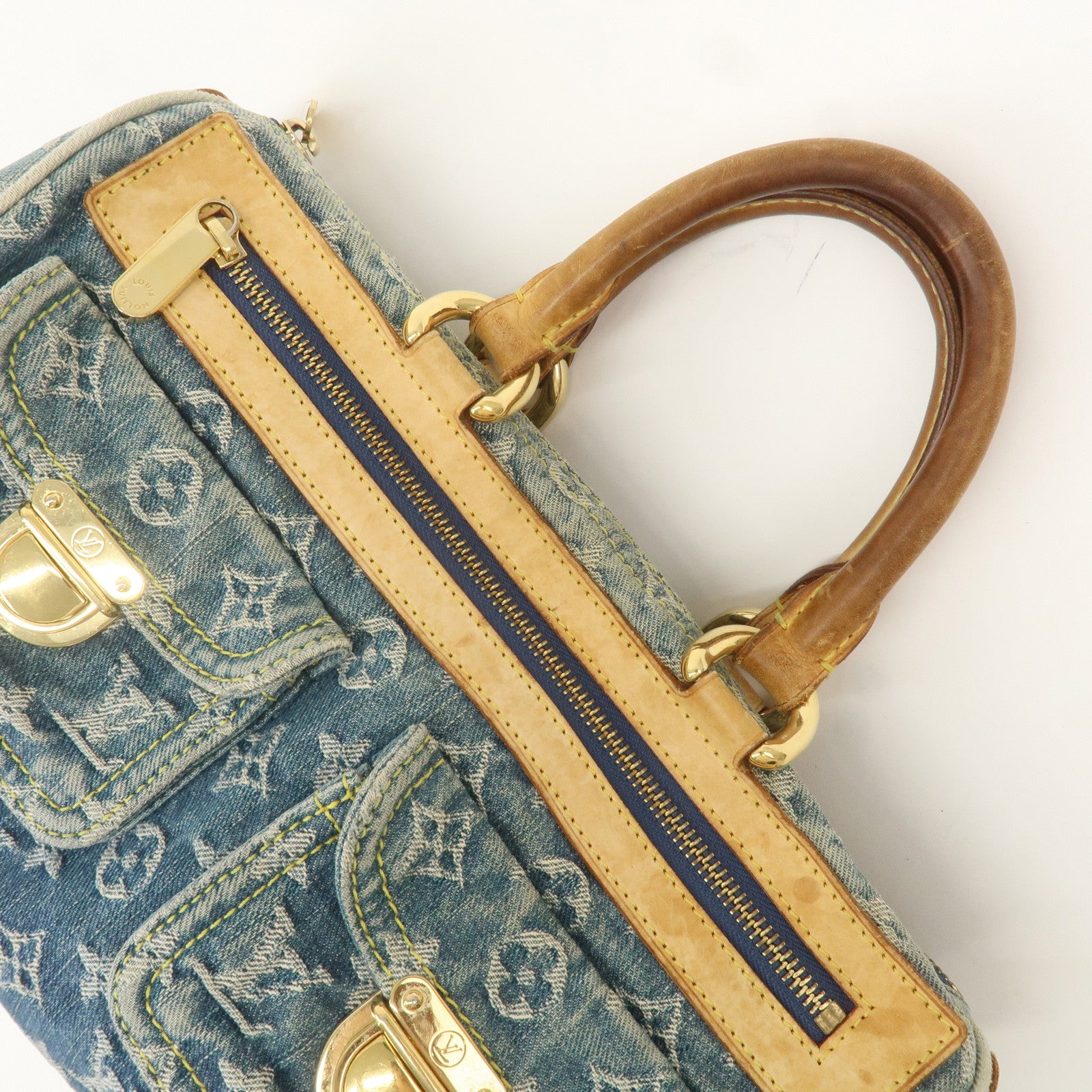 Louis Vuitton Monogram Denim Neo Speedy Boston Bag Blue M95019