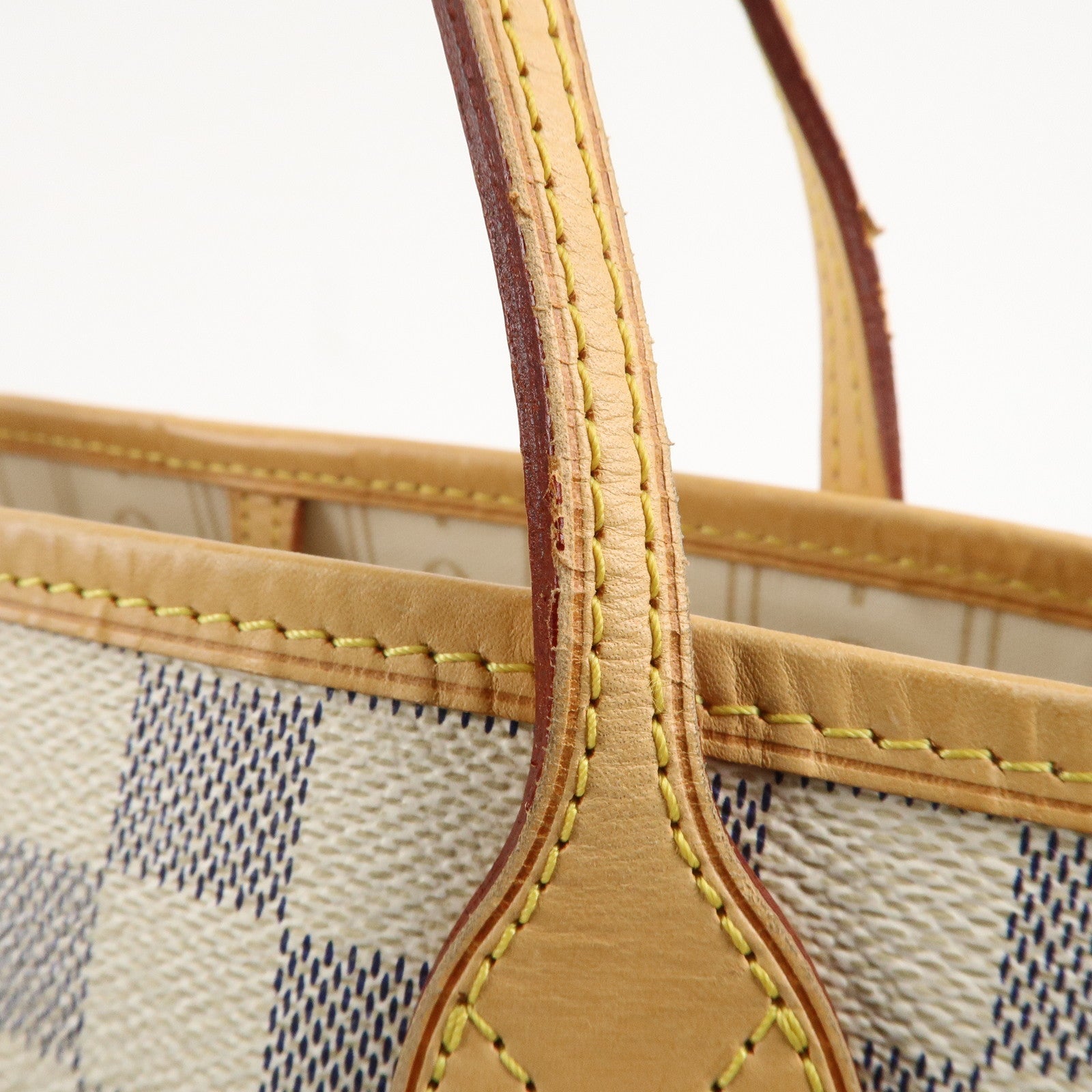 Louis Vuitton Damier Azur Neverfull MM Canvas Tote Bag N51107