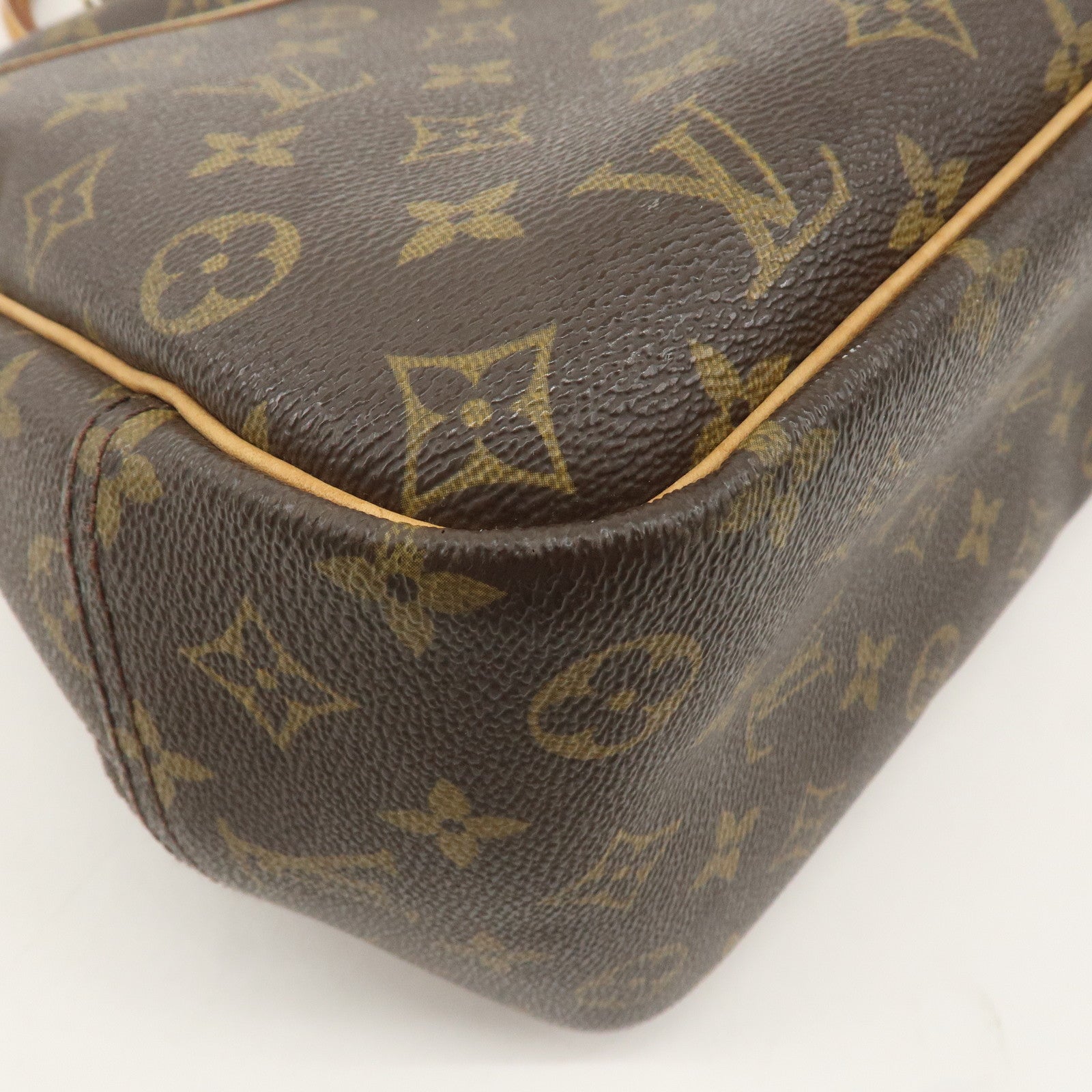 Louis Vuitton Monogram Deauville Hand Bag Brown M47270