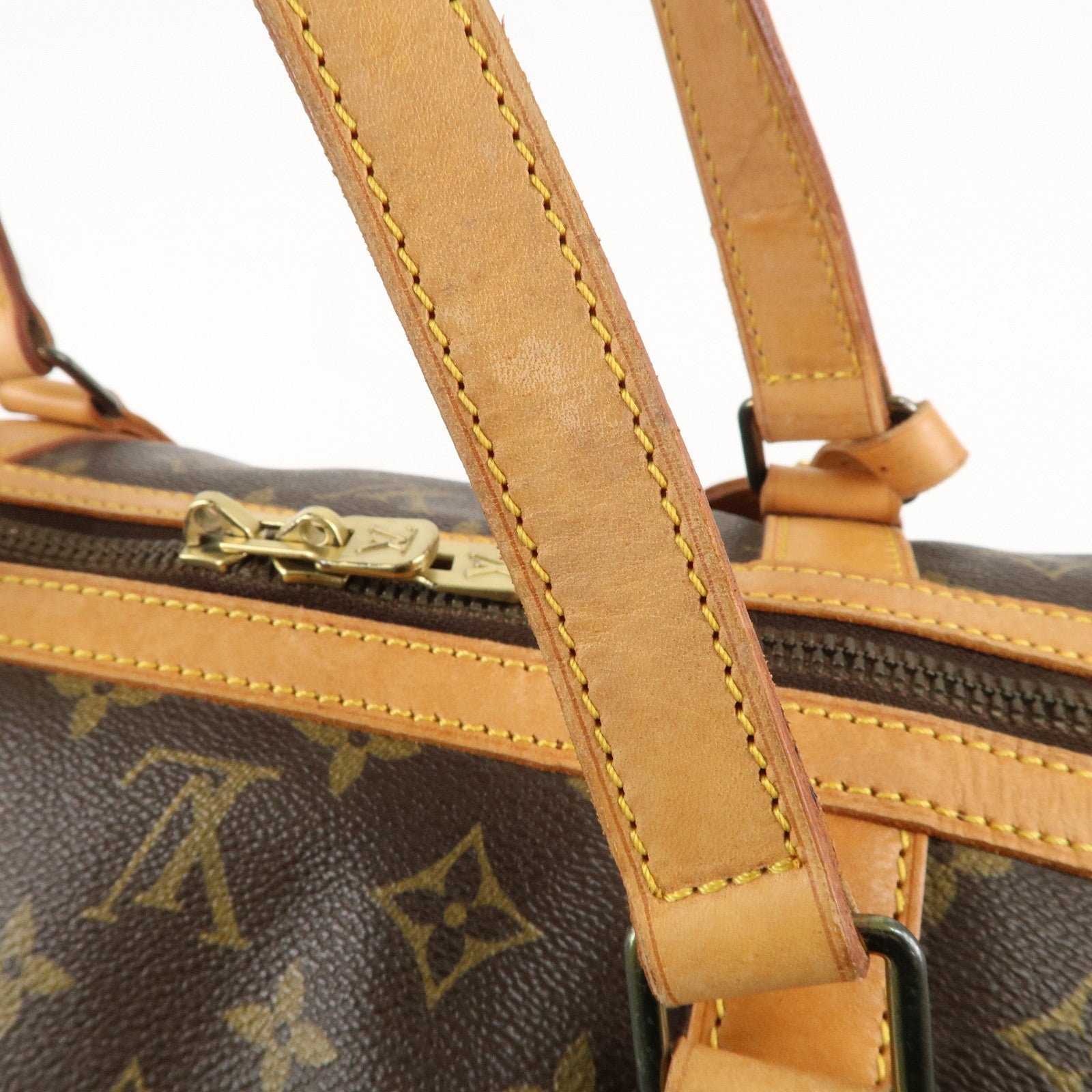 Louis Vuitton Monogram Sac Souple 55 Boston Bag Brown M41622