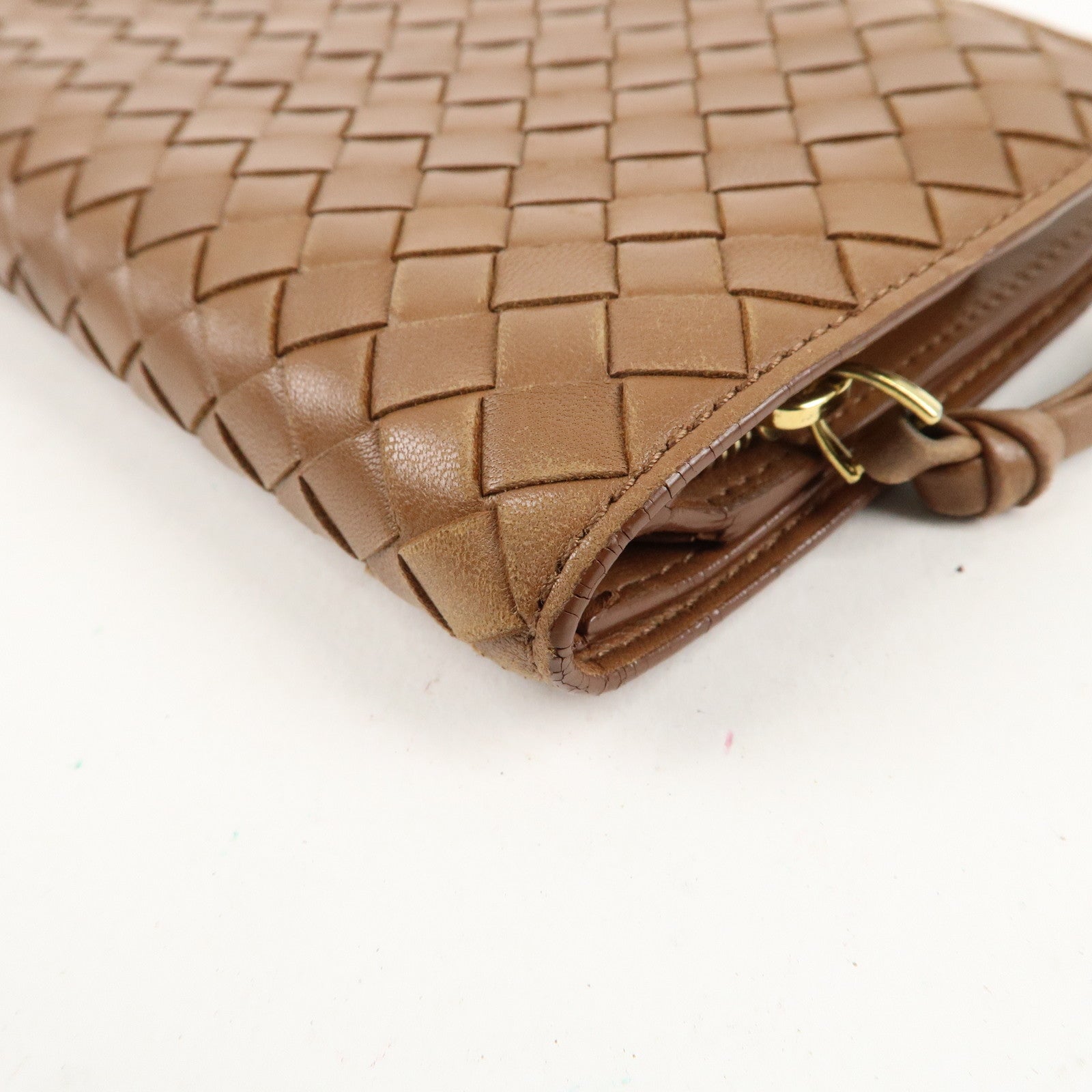 BOTTEGA VENETA Intrecciato Leather Bi-fold Long Wallet 114074