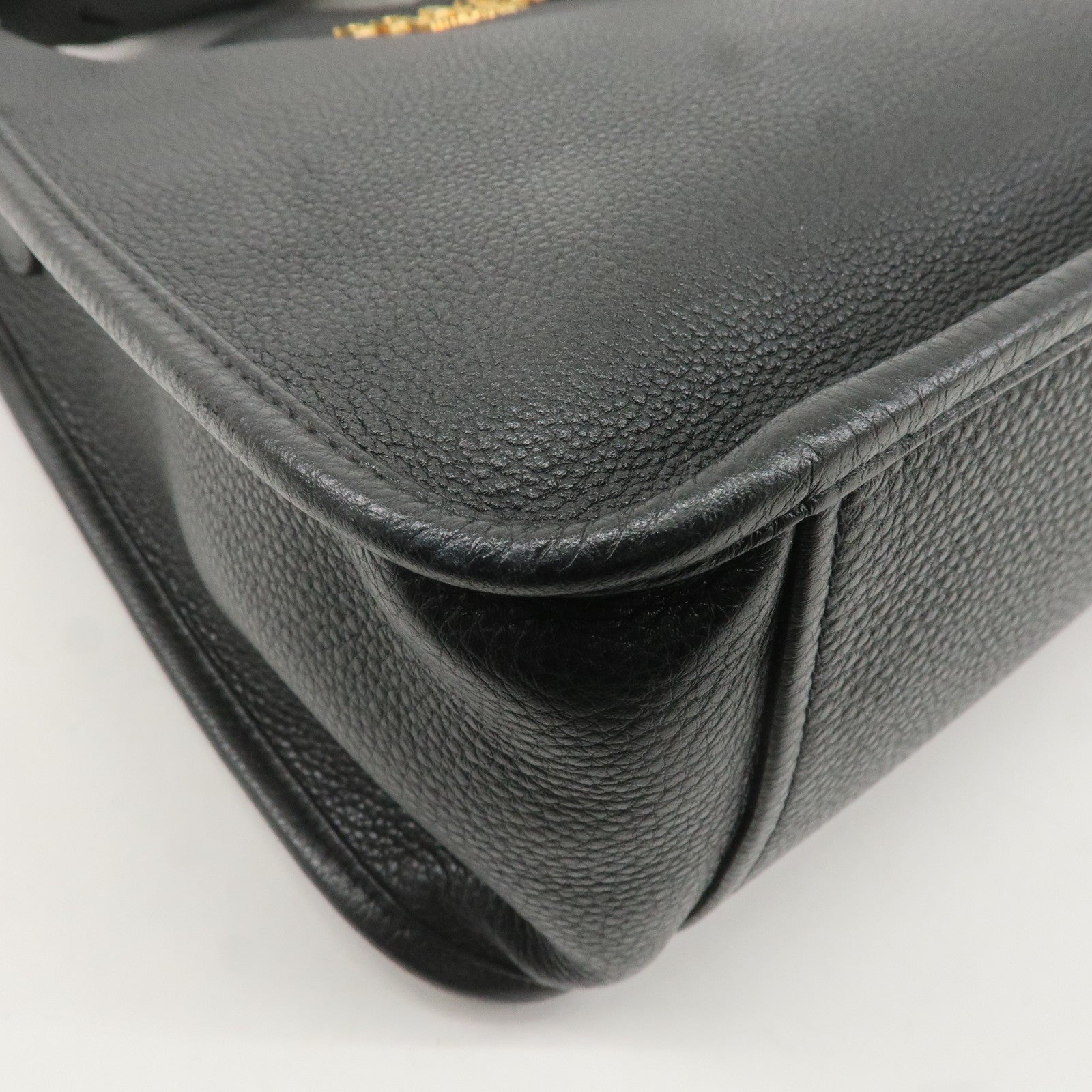 PRADA Logo Leather Shoulder Bag Black NERO 1BC166