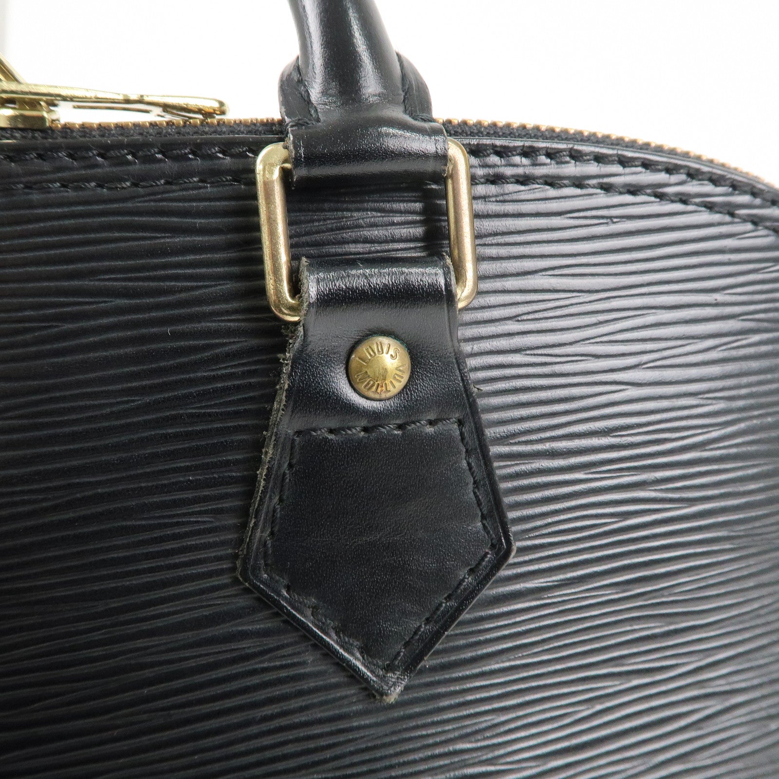 Louis Vuitton Epi Alma Hand Bag Noir Black M52142