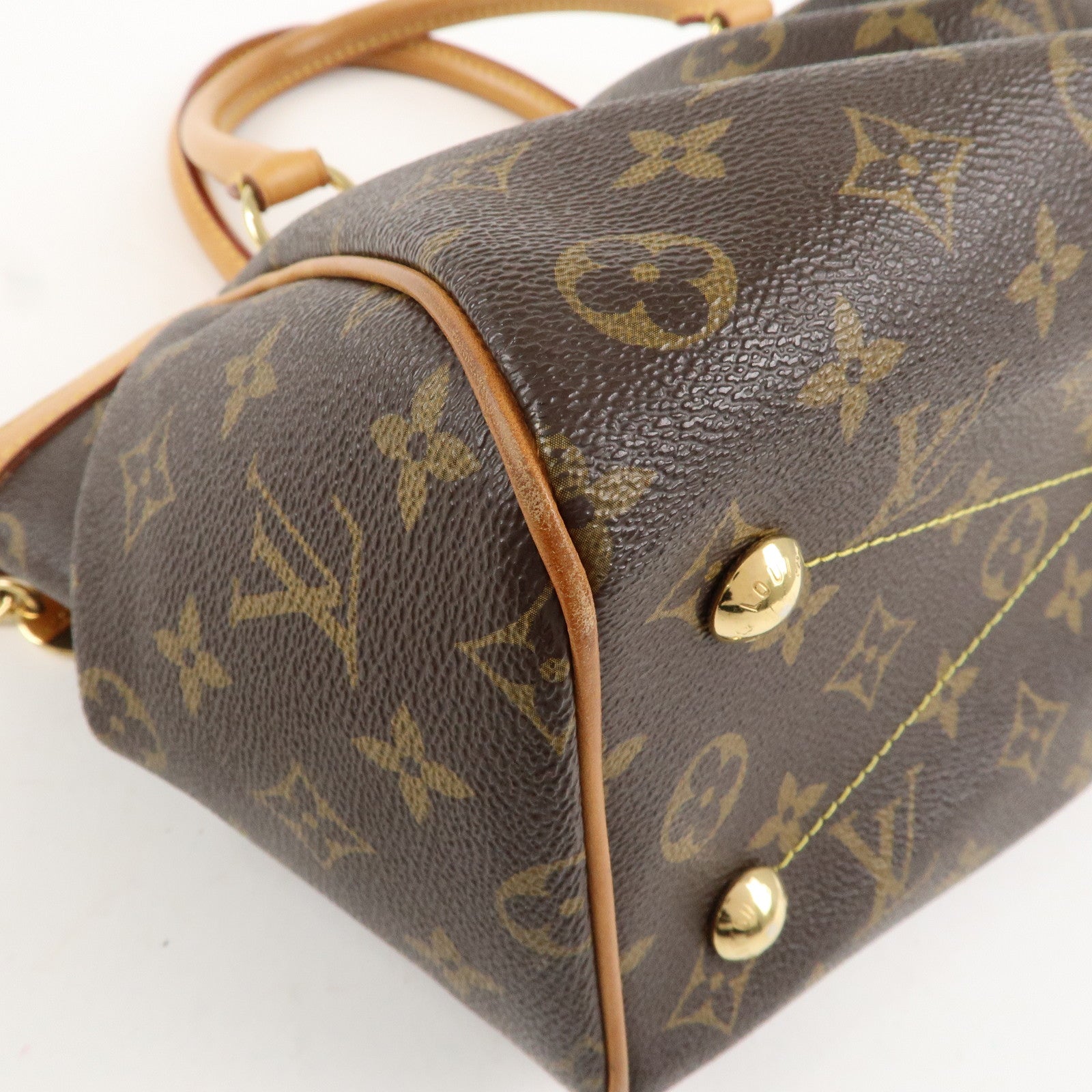 Louis Vuitton Monogram Tivoli PM Hand Bag Brown M40143