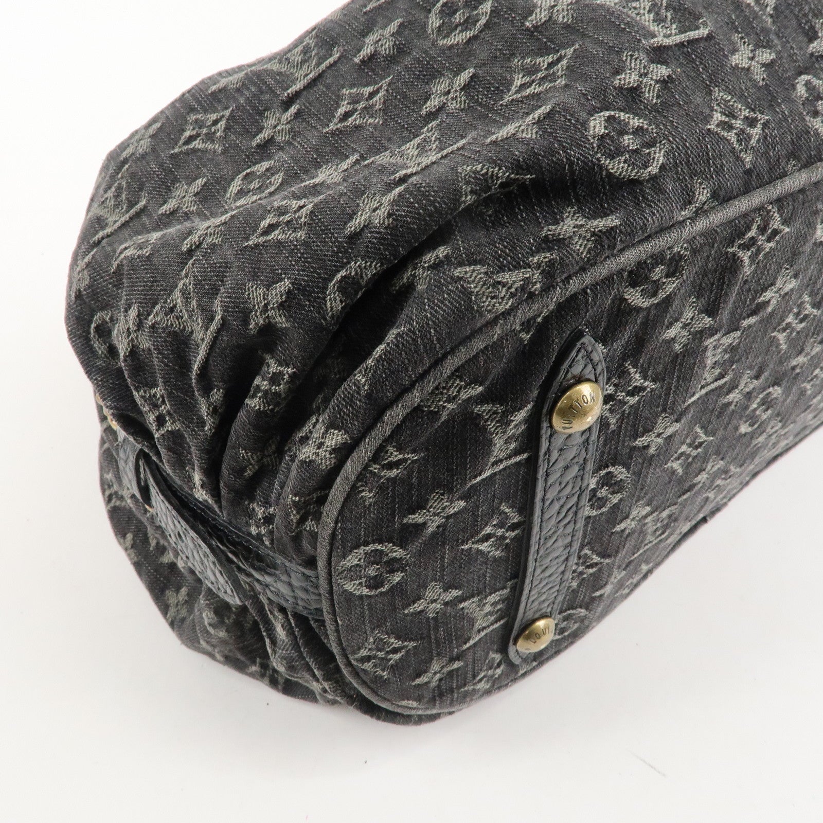 Louis Vuitton Monogram Denim XL Shoulder Bag Black M95510