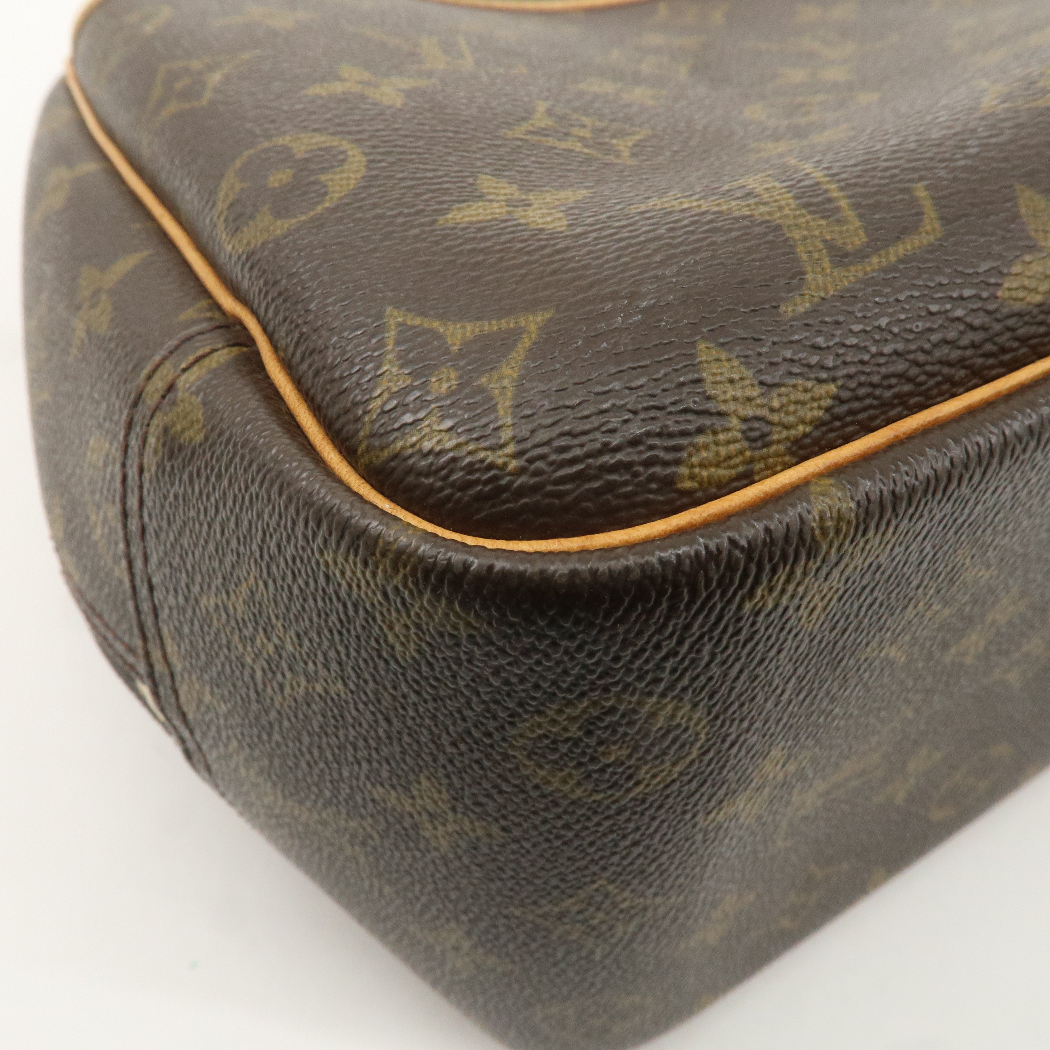 Louis Vuitton Monogram Deauville Hand Bag Brown M47270