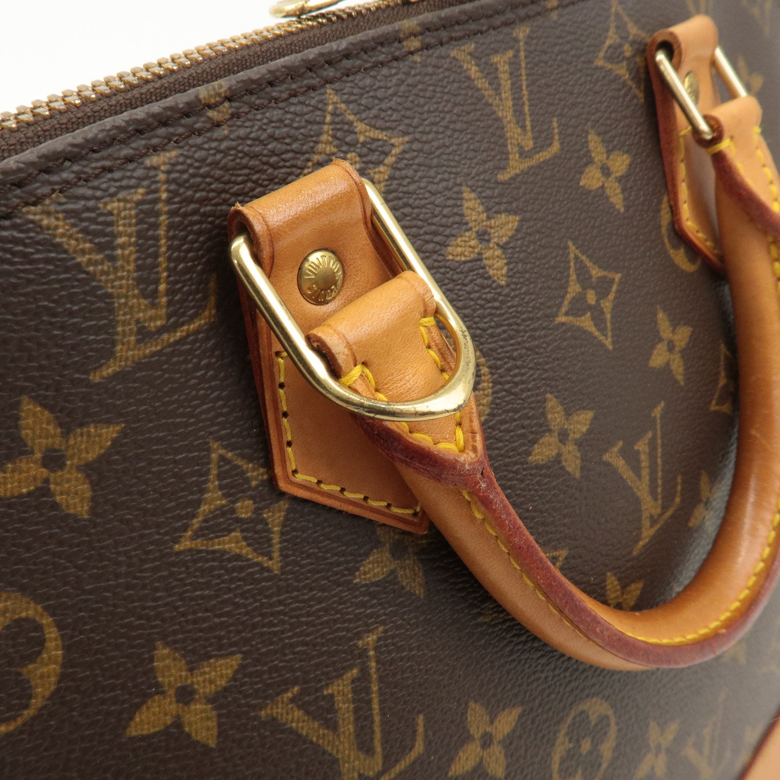 Louis Vuitton Monogram Alma Hand Bag Brown M51130