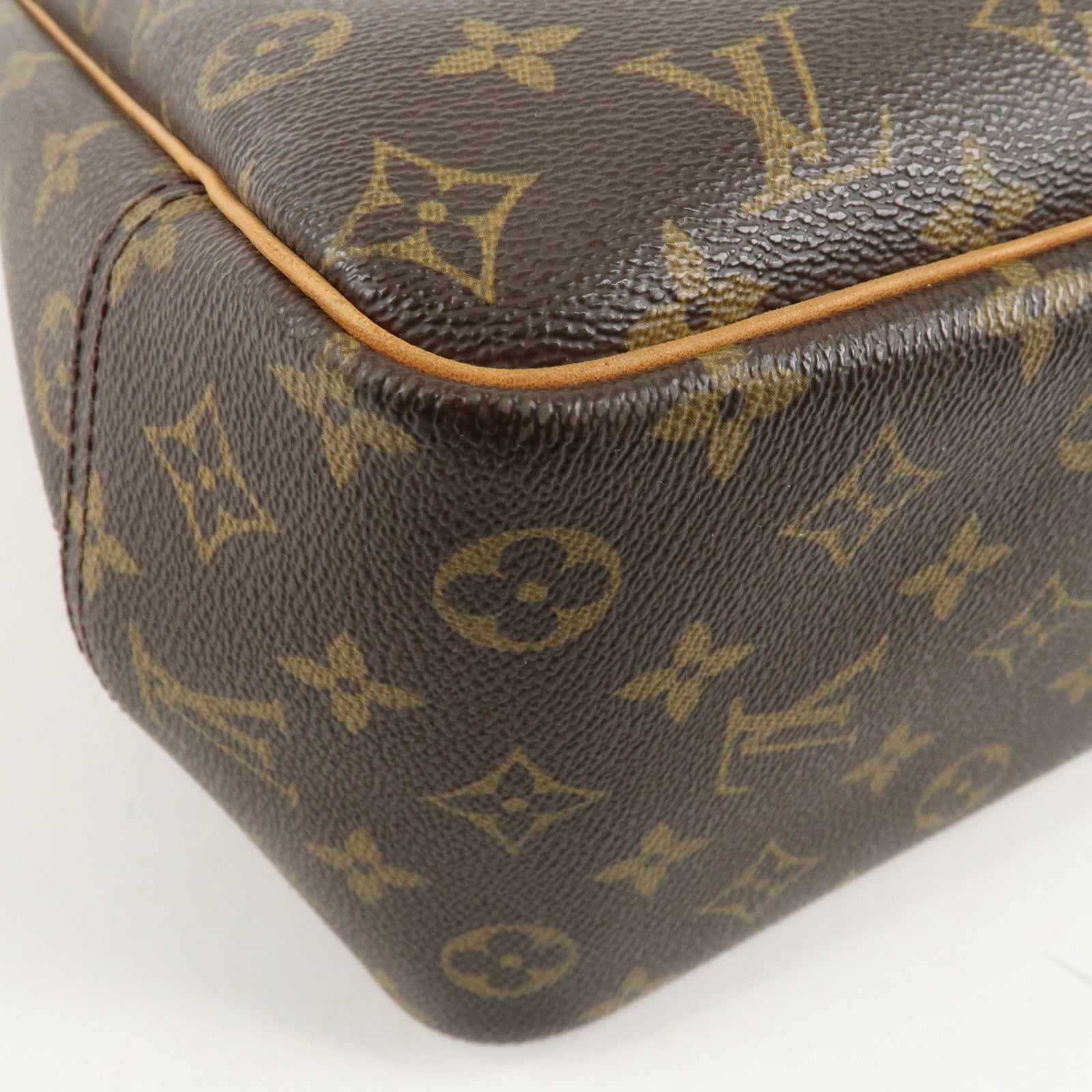 Louis Vuitton Monogram Deauville Hand Bag Brown M47270