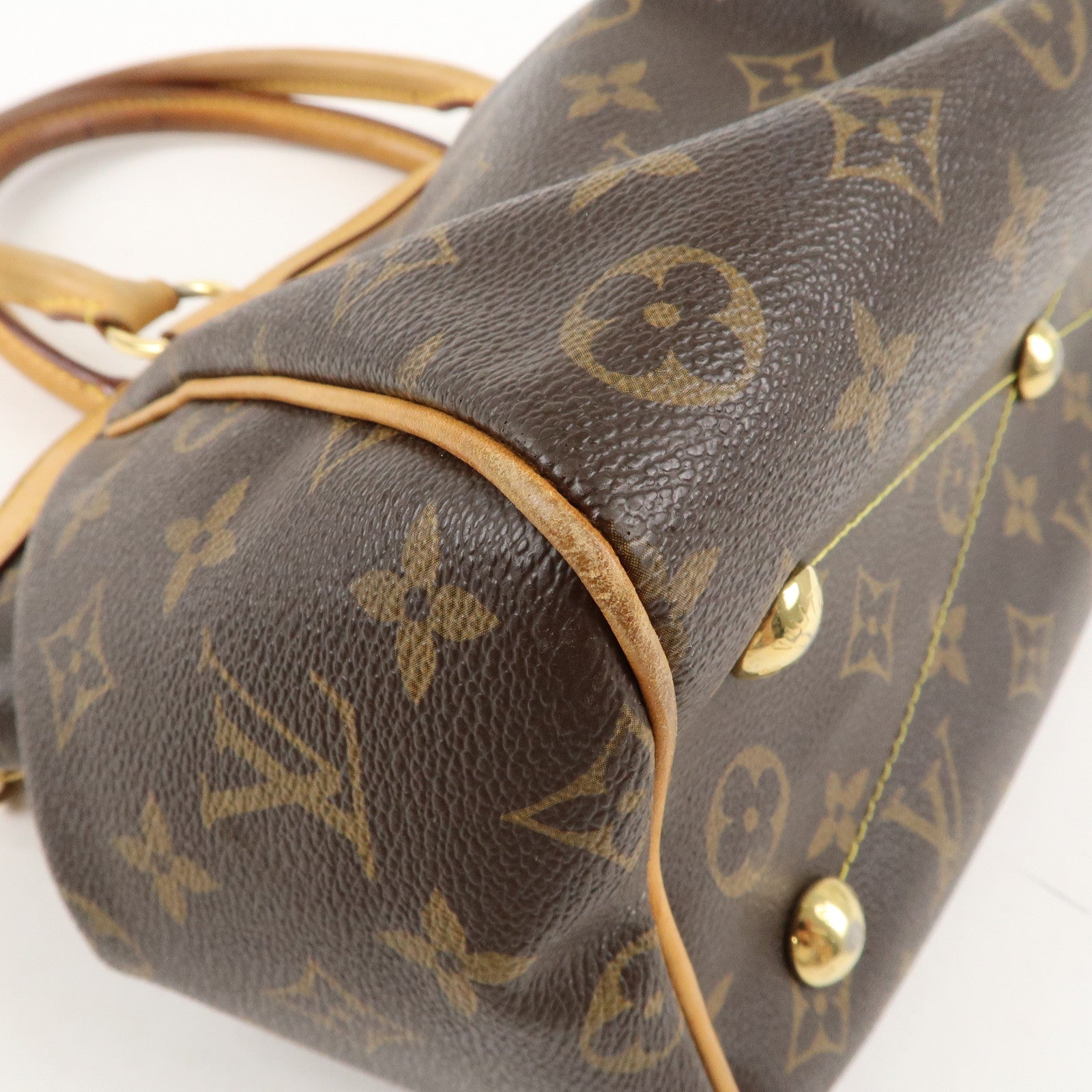 Louis Vuitton Monogram Tivoli PM Hand Bag Brown M40143