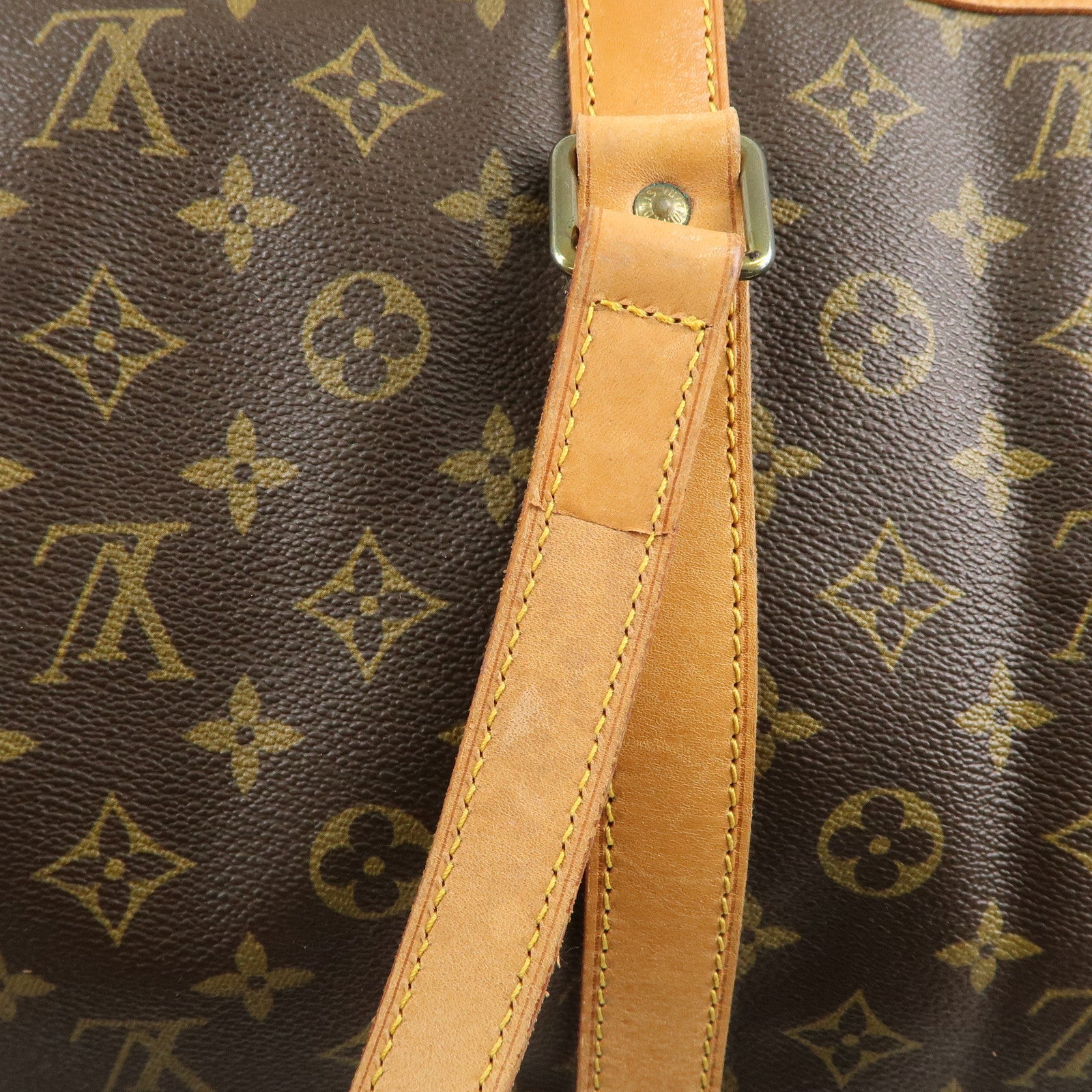 Louis Vuitton Monogram Sac Souple 55 Boston Bag Brown M41622