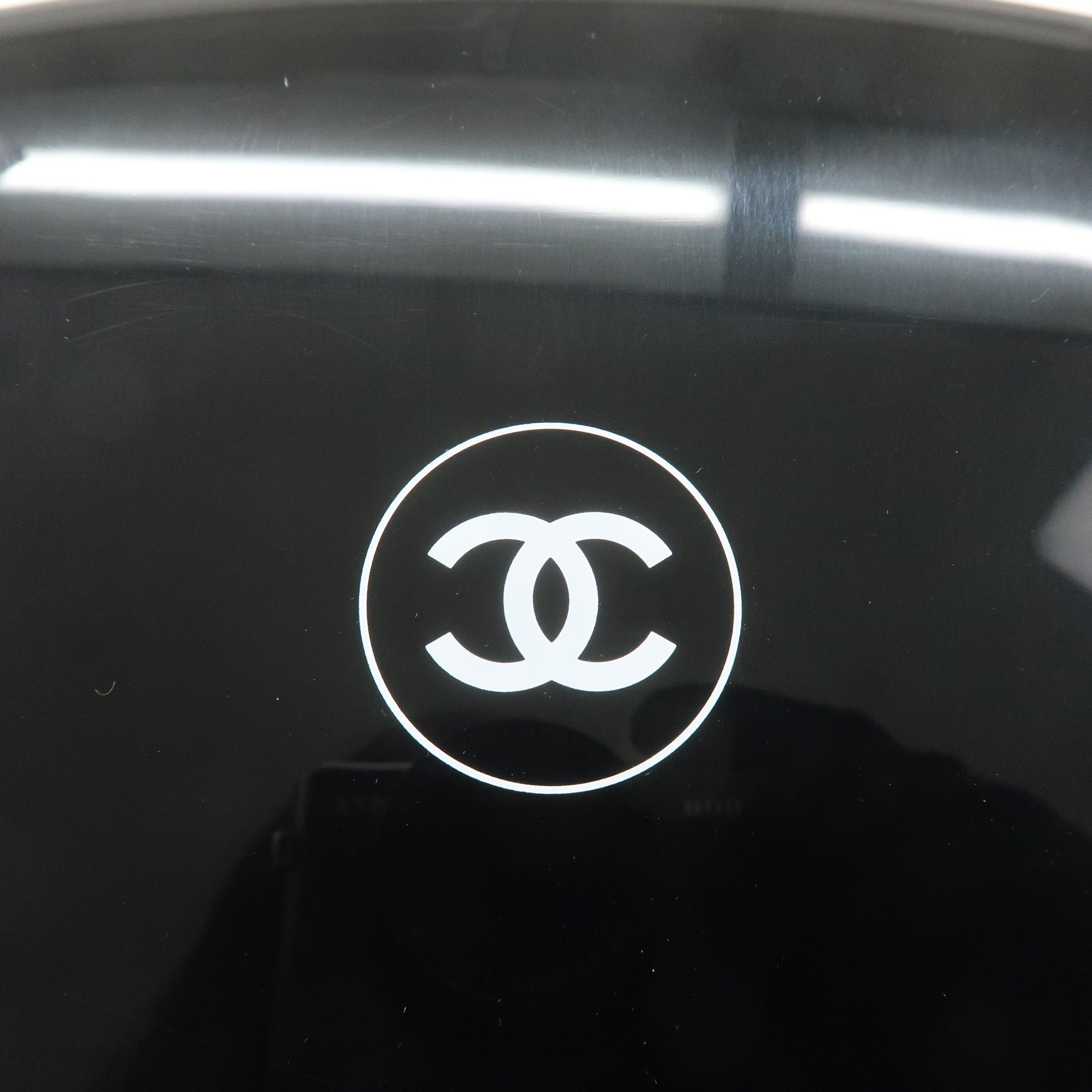 CHANEL Coco Mark Cosmetic Hand Mirror Novelty Item Black