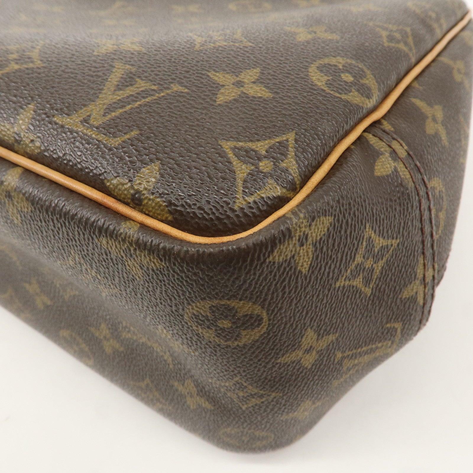 Louis Vuitton Monogram Deauville Hand Bag Brown M47270