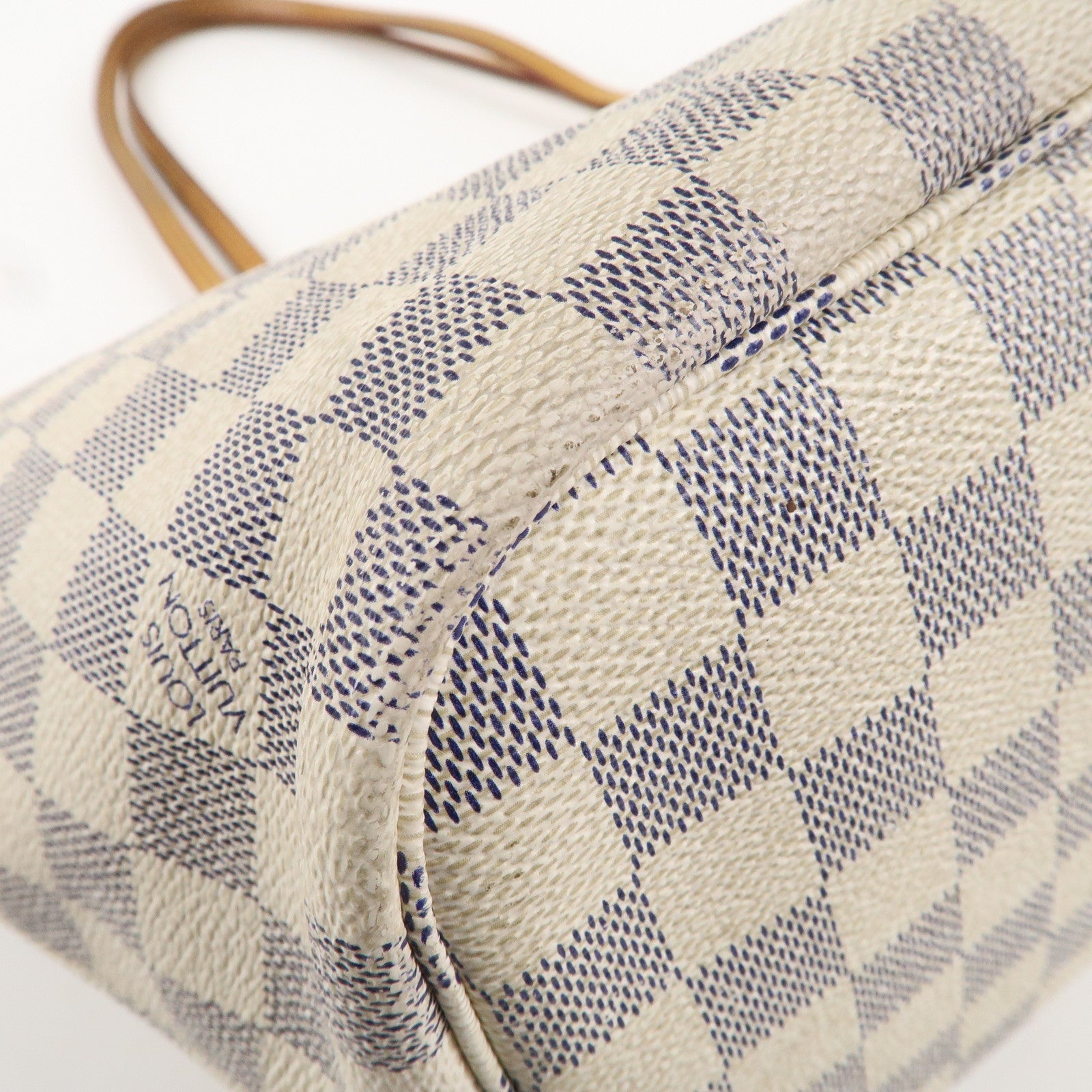 Louis Vuitton Damier Azur Neverfull MM Canvas Tote Bag N51107