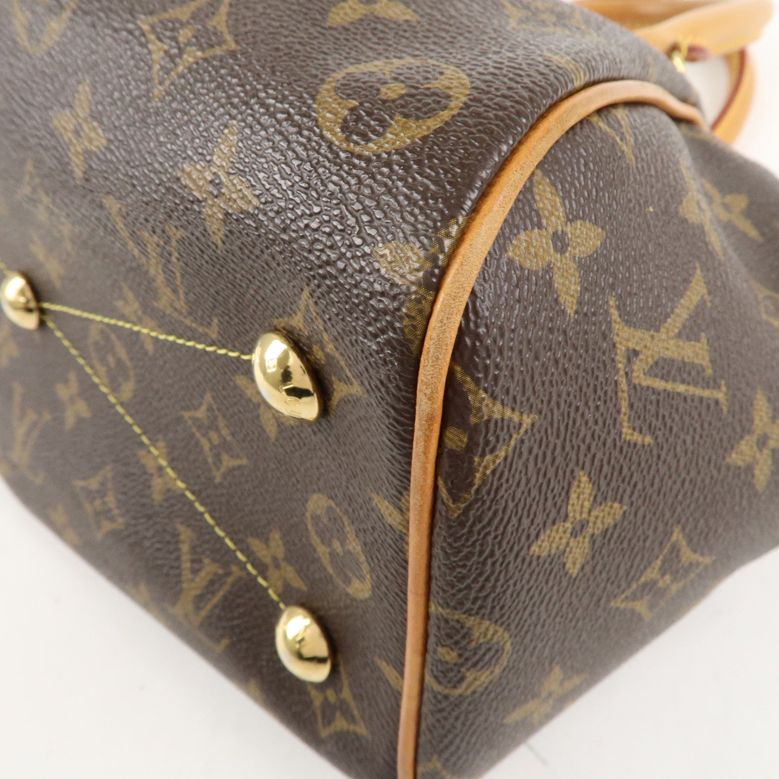 Louis Vuitton Monogram Tivoli PM Hand Bag Brown M40143