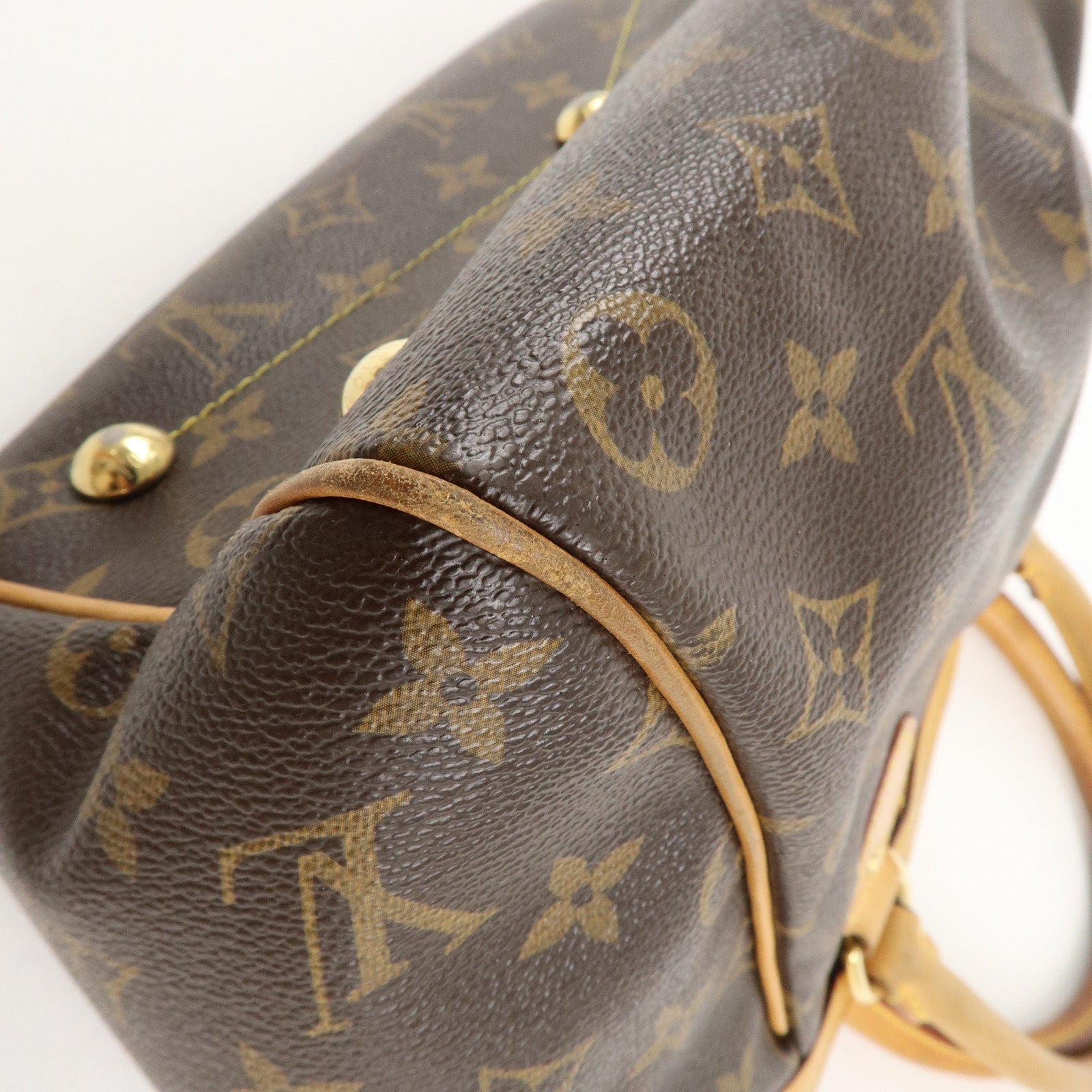 Louis Vuitton Monogram Tivoli PM Hand Bag Brown M40143