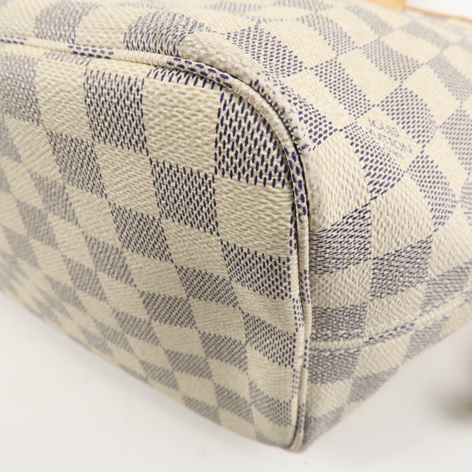 Louis Vuitton Damier Azur Neverfull MM Canvas Tote Bag N51107