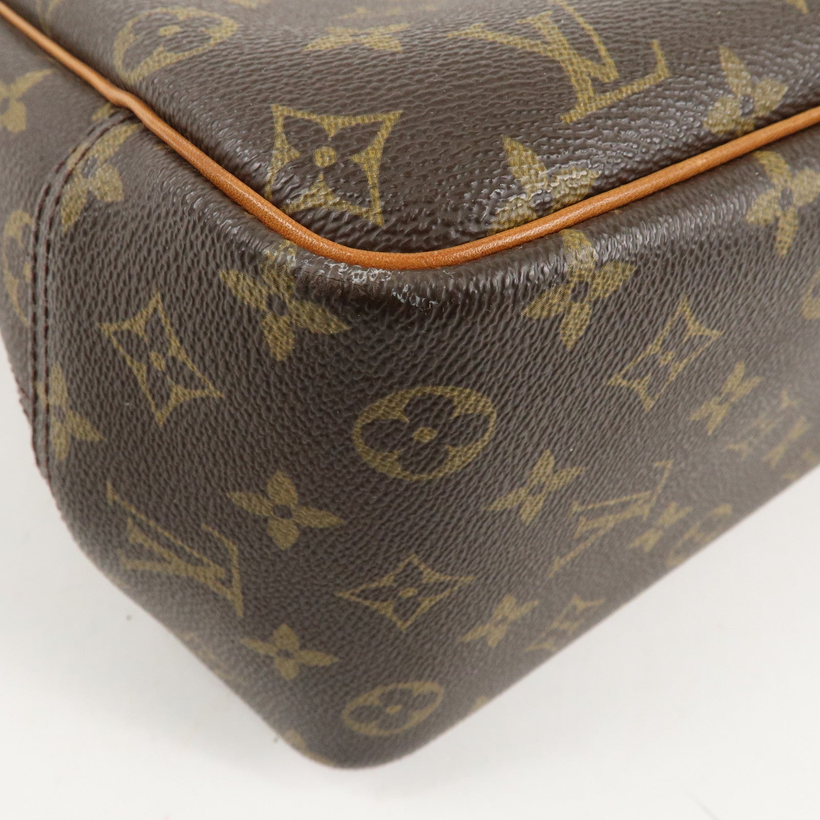 Louis Vuitton Monogram Deauville Hand Bag Brown M47270