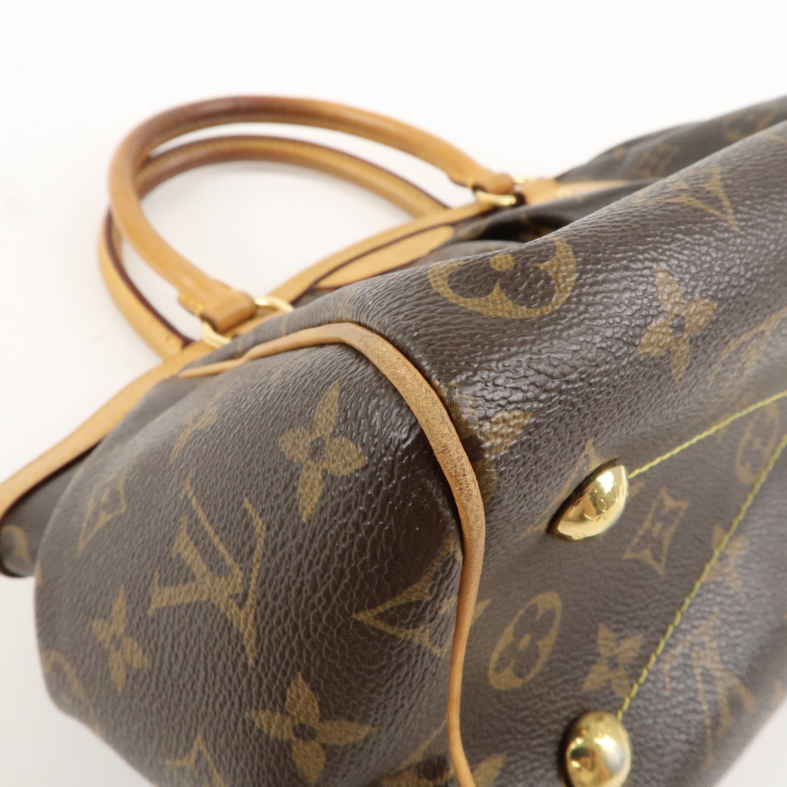 Louis Vuitton Monogram Tivoli PM Hand Bag Brown M40143