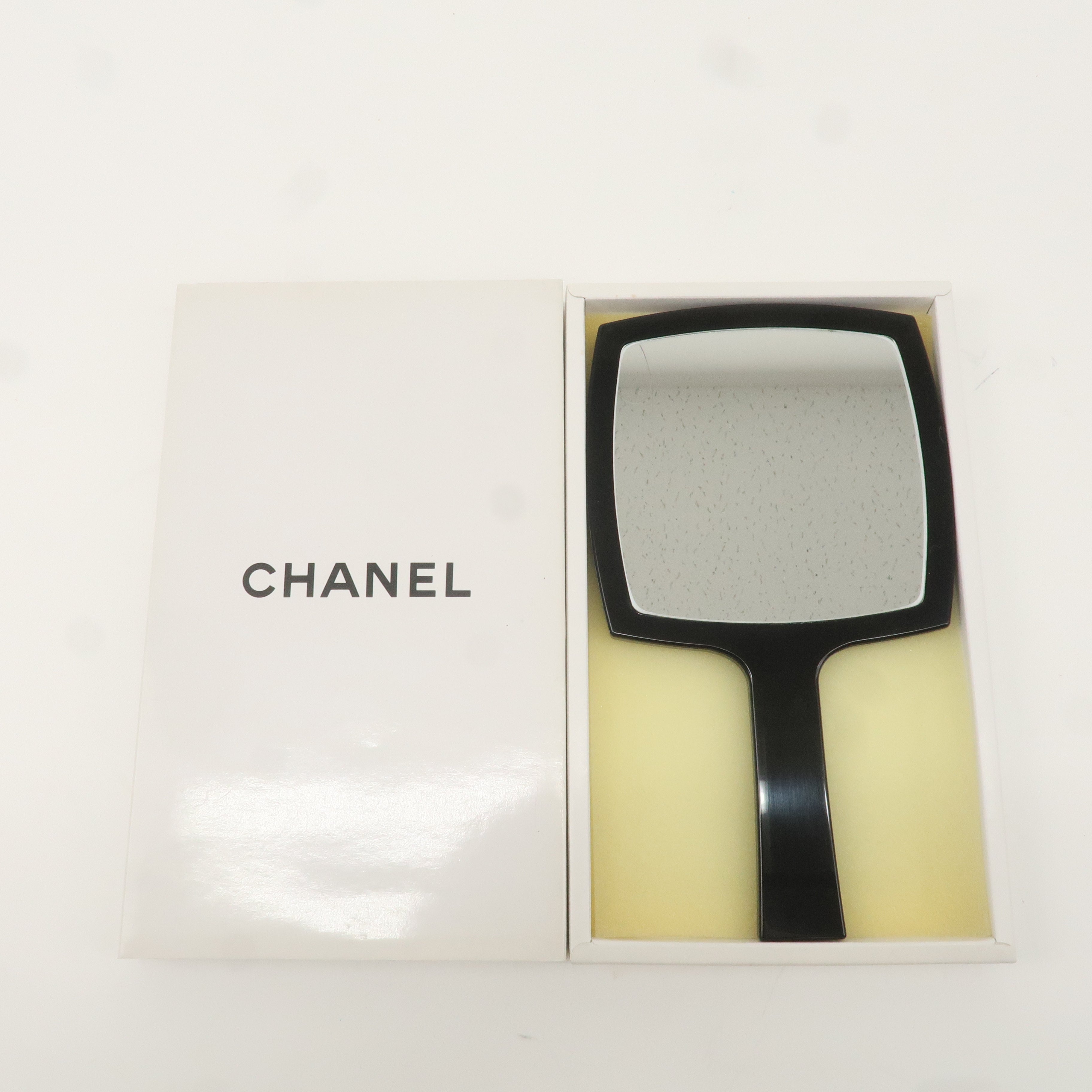 CHANEL Coco Mark Cosmetic Hand Mirror Novelty Item Black