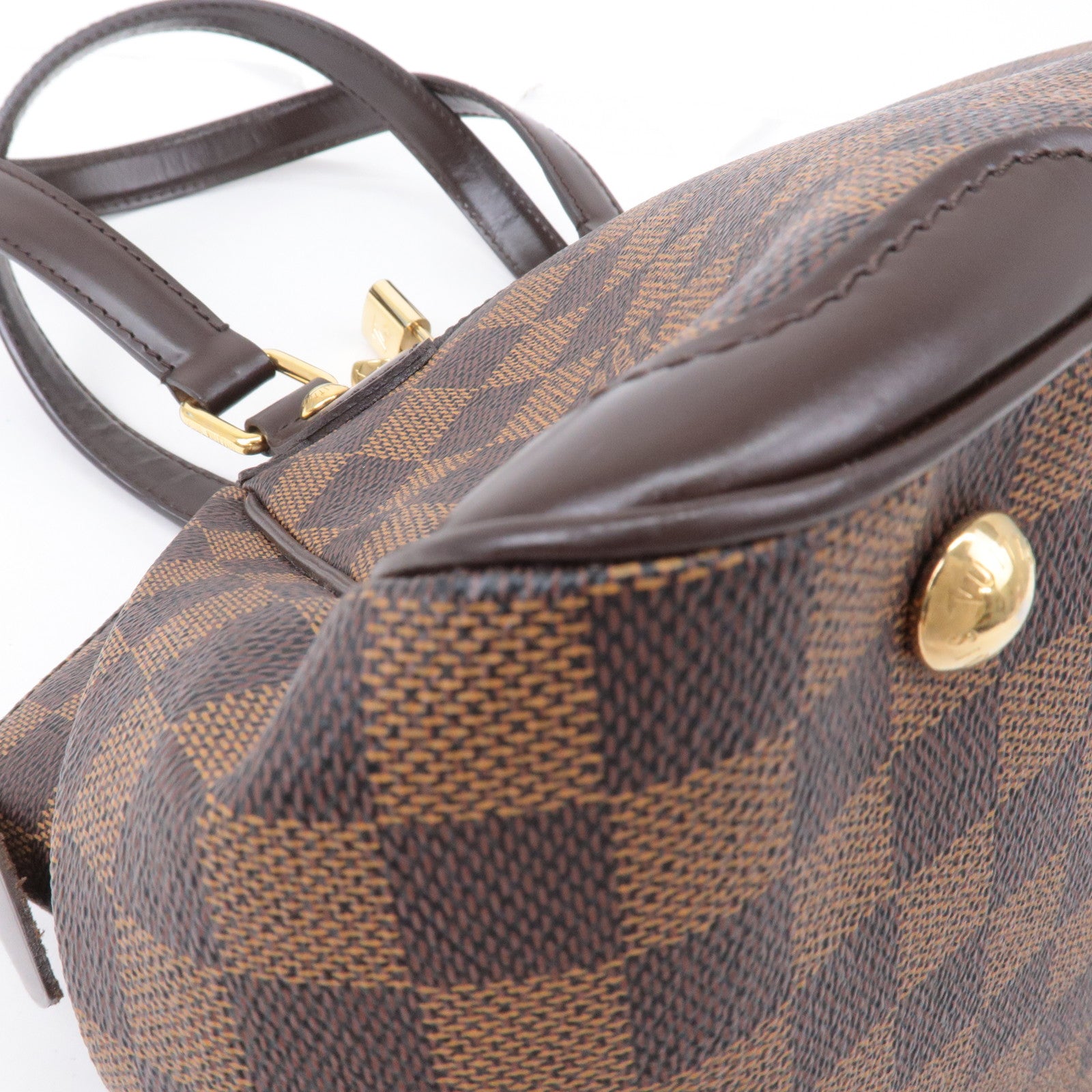 Louis Vuitton Damier Ebene Verona PM Hand Bag Brown N41117