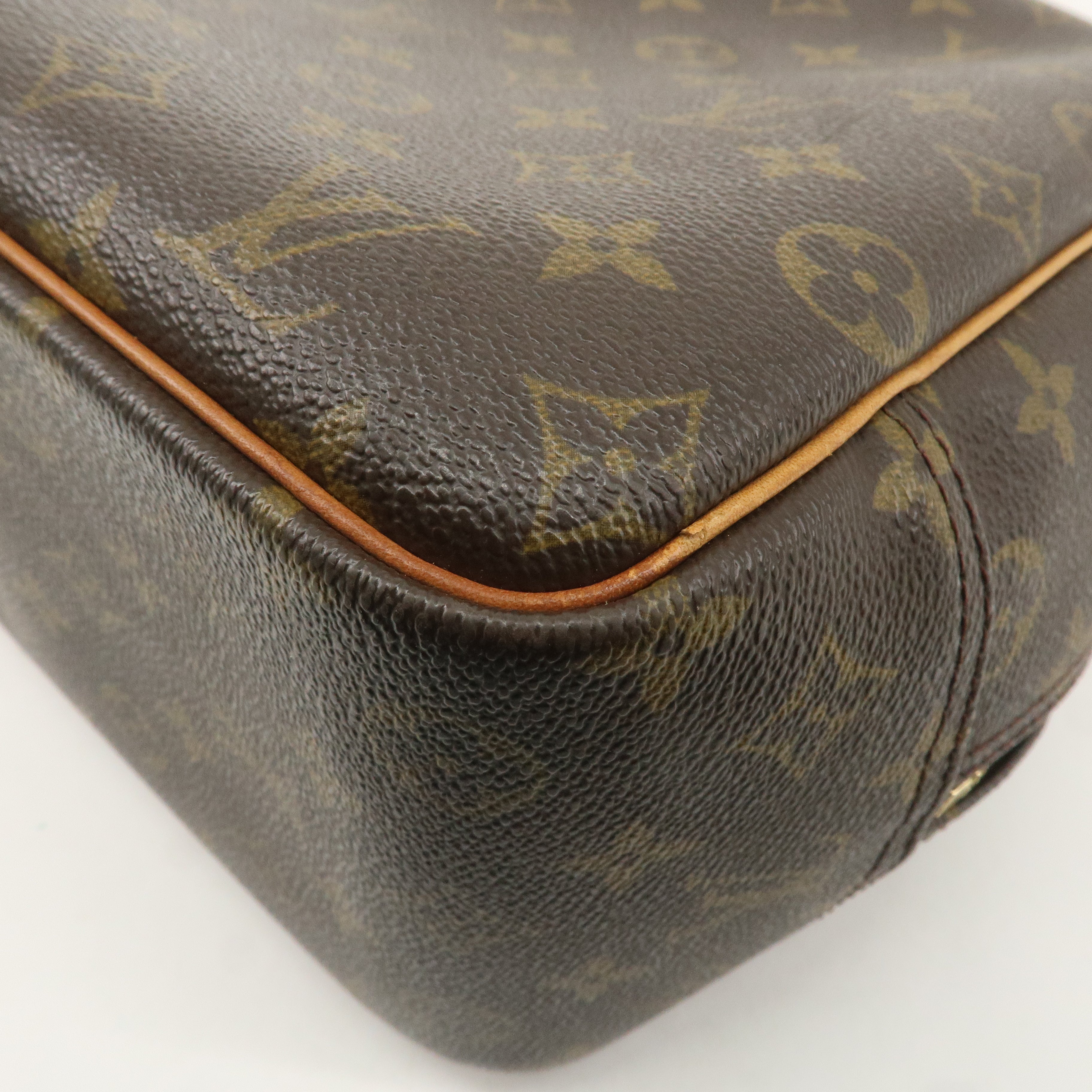 Louis Vuitton Monogram Deauville Hand Bag Brown M47270