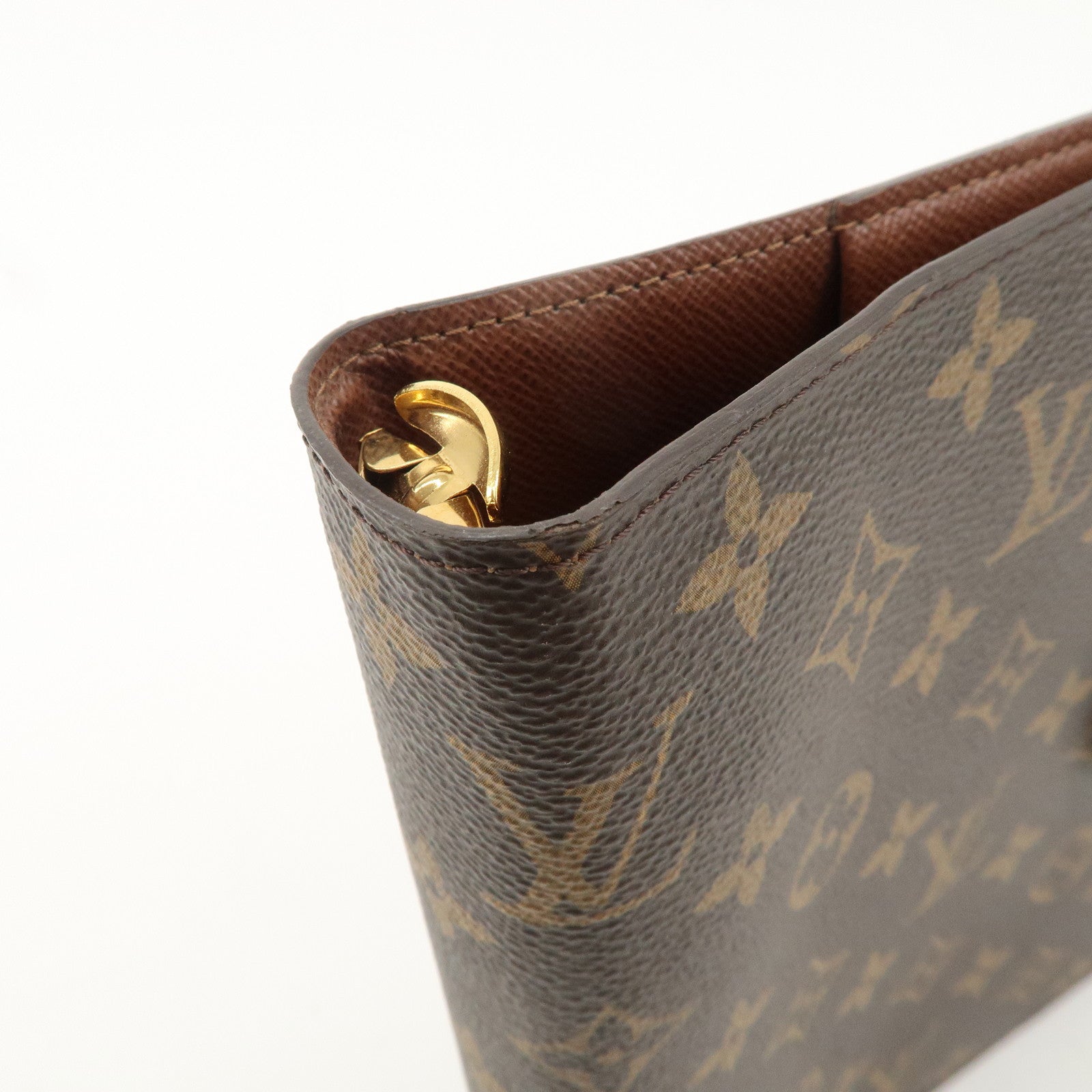 Louis Vuitton Monogram Agenda GM Planner Cover Brown R20106