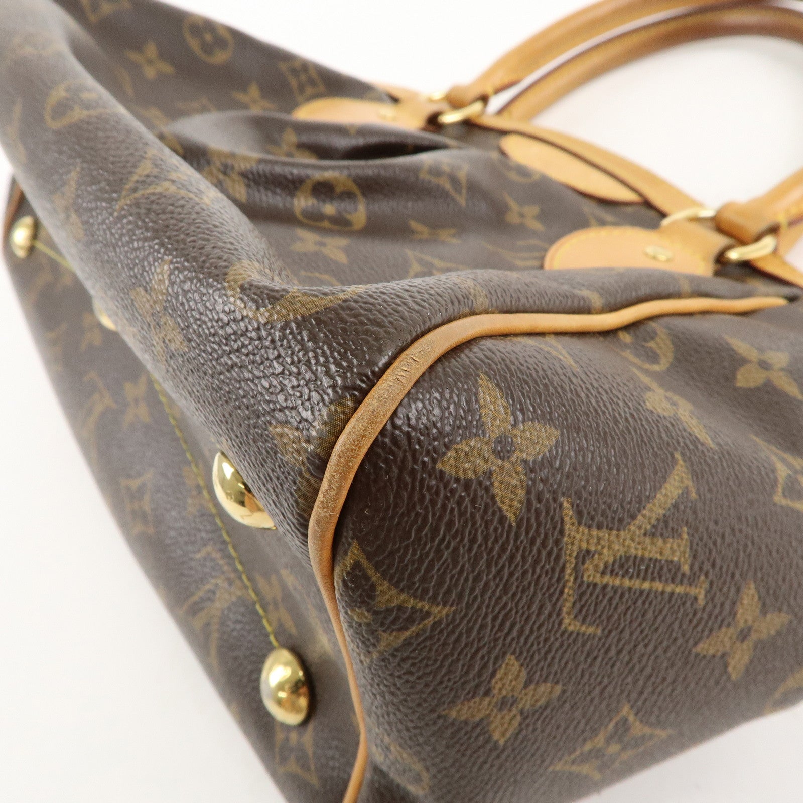 Louis Vuitton Monogram Tivoli PM Hand Bag Brown M40143