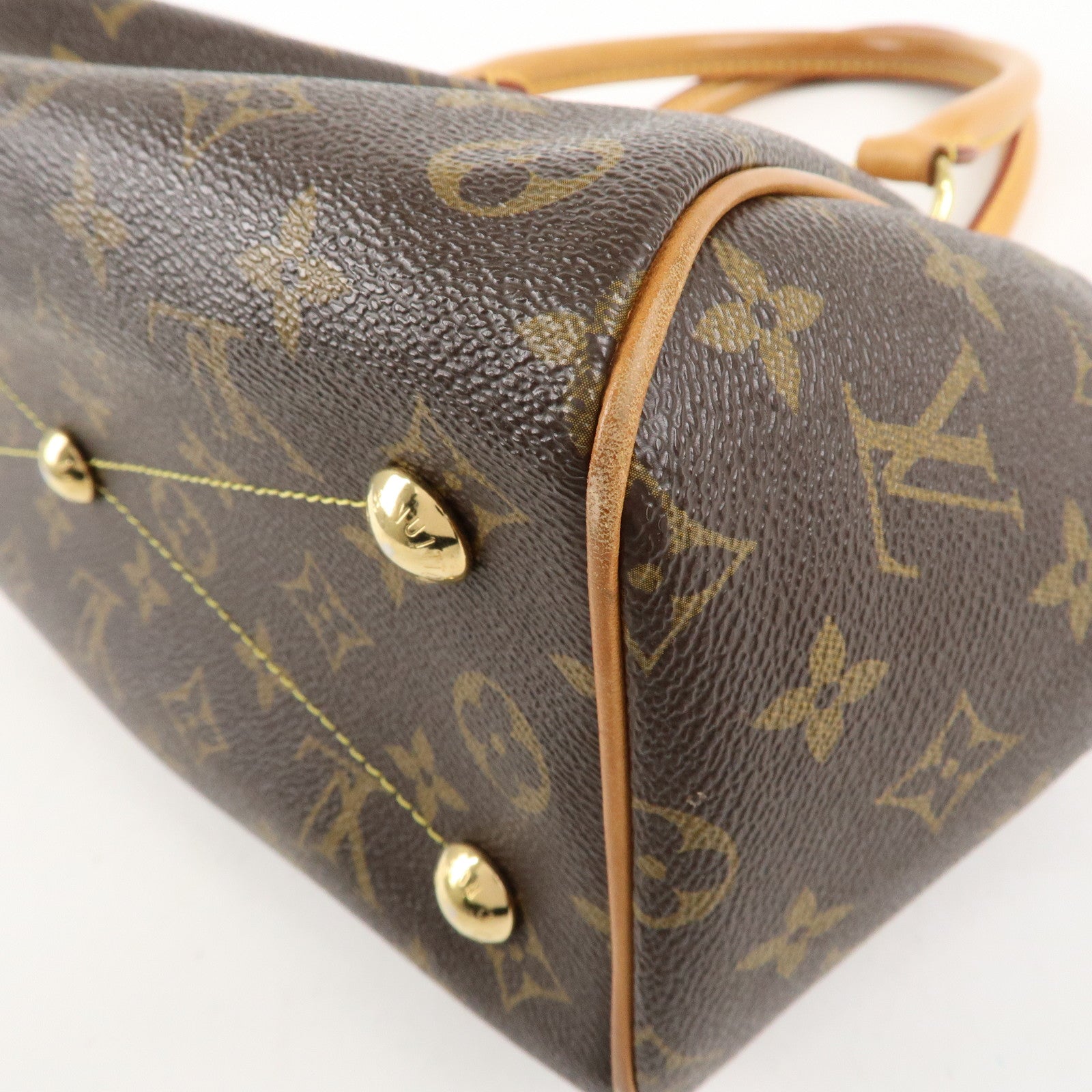 Louis Vuitton Monogram Tivoli PM Hand Bag Brown M40143