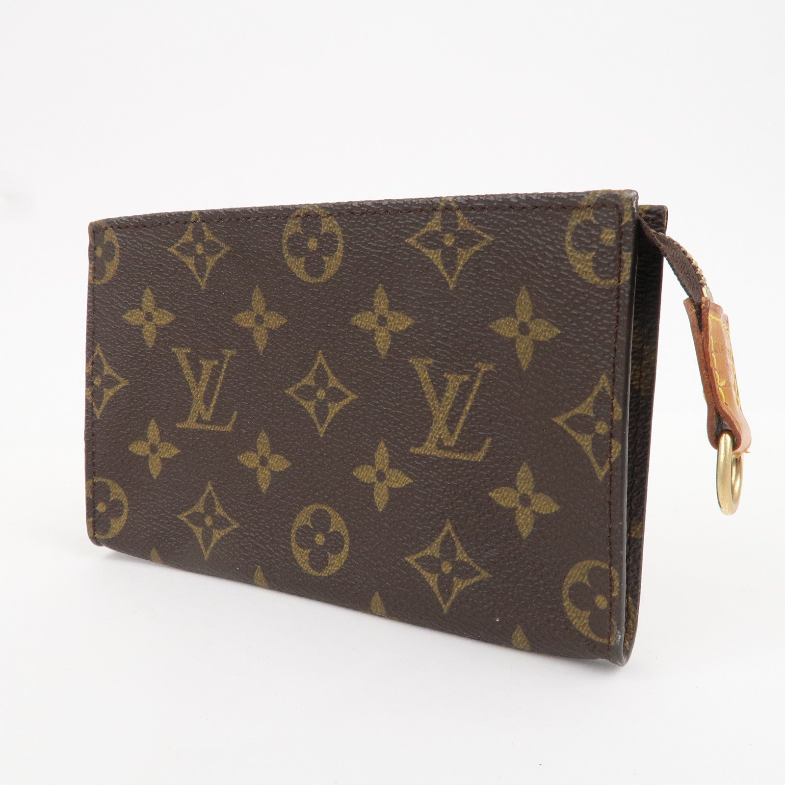 Louis Vuitton Monogram Set of 2 Pouch for Bucket PM Bag Brown