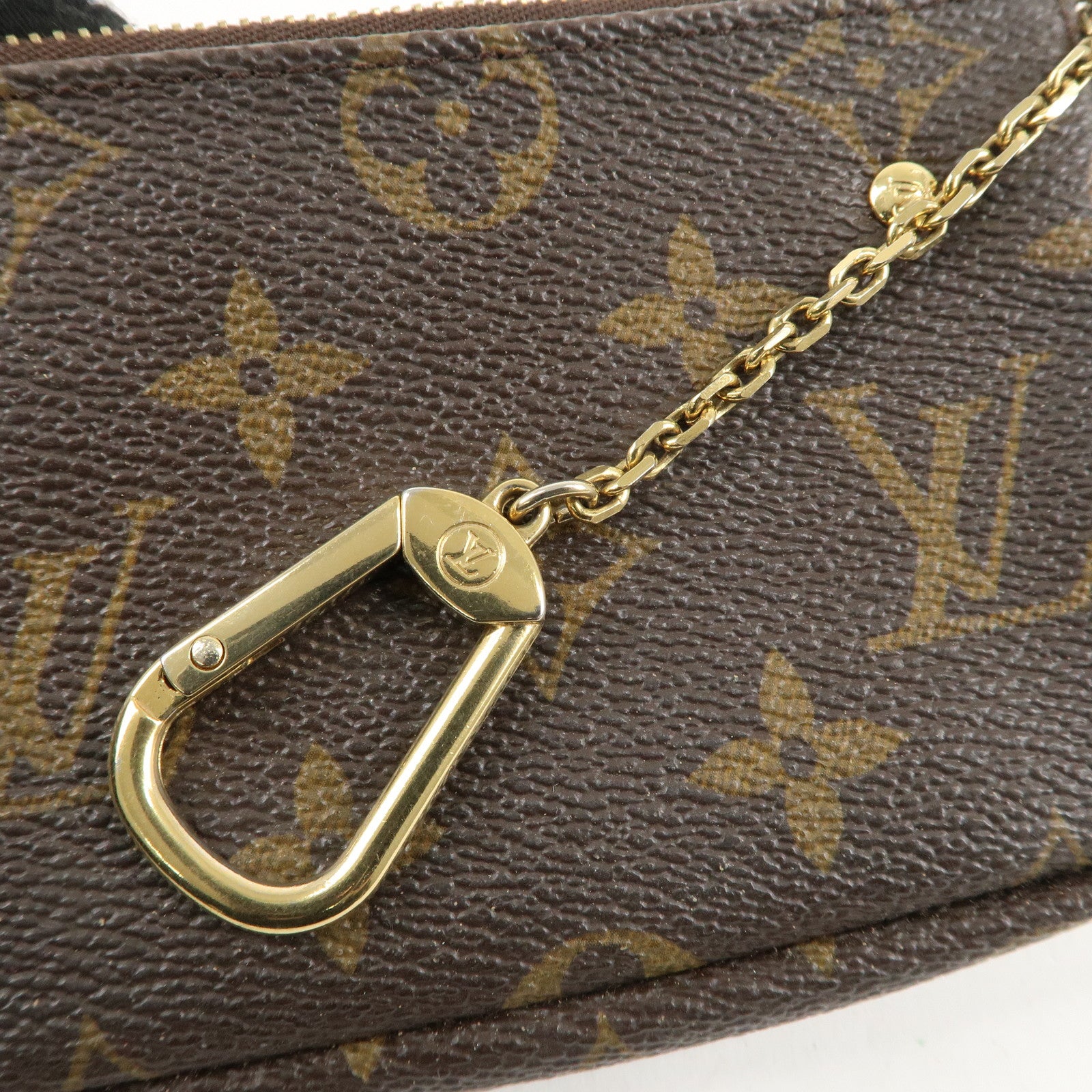 Louis Vuitton Monogram Label Collection Trousse Cles Brown M63800