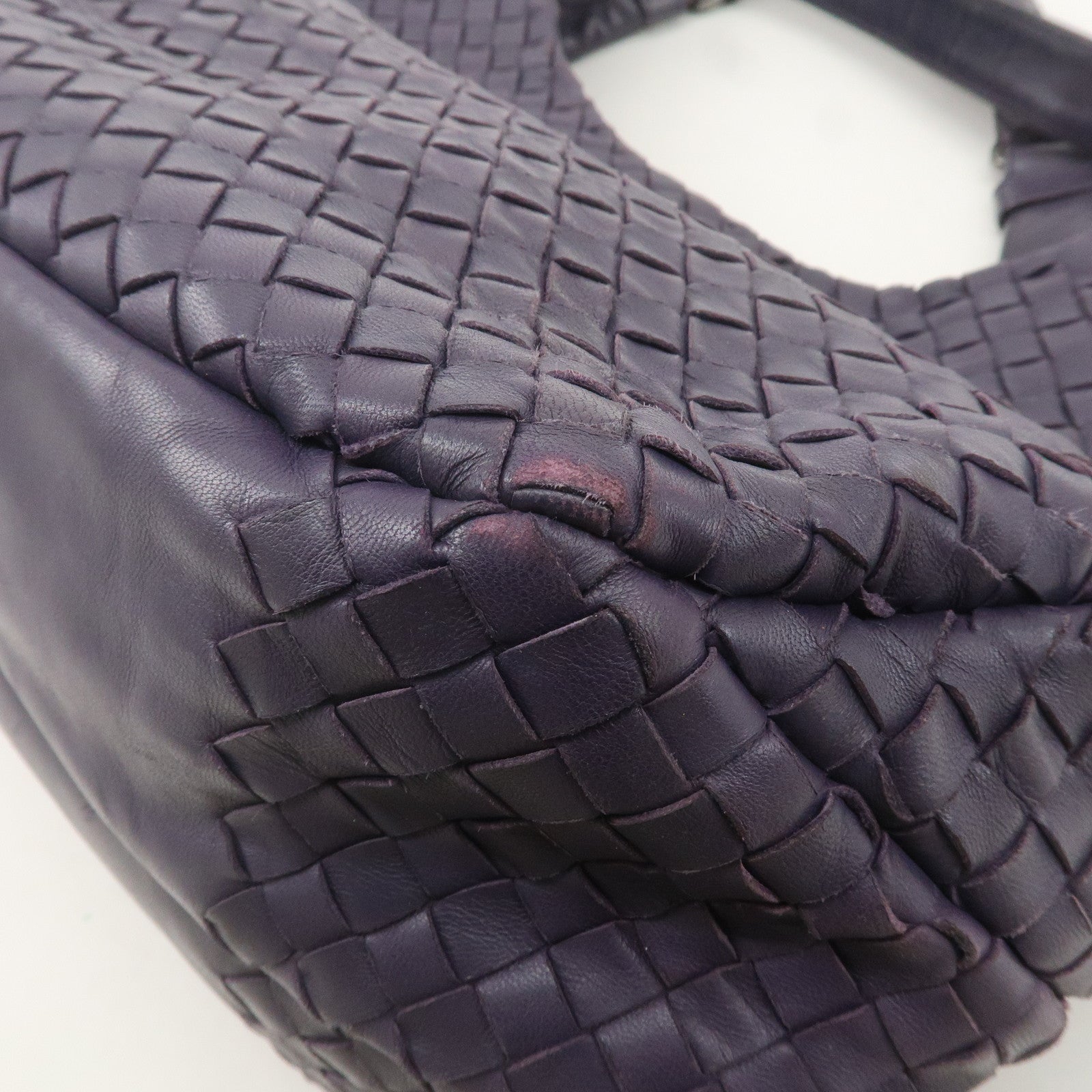 BOTTEGA VENETA Intrecciato Leather Shoulder Bag Purple 125787