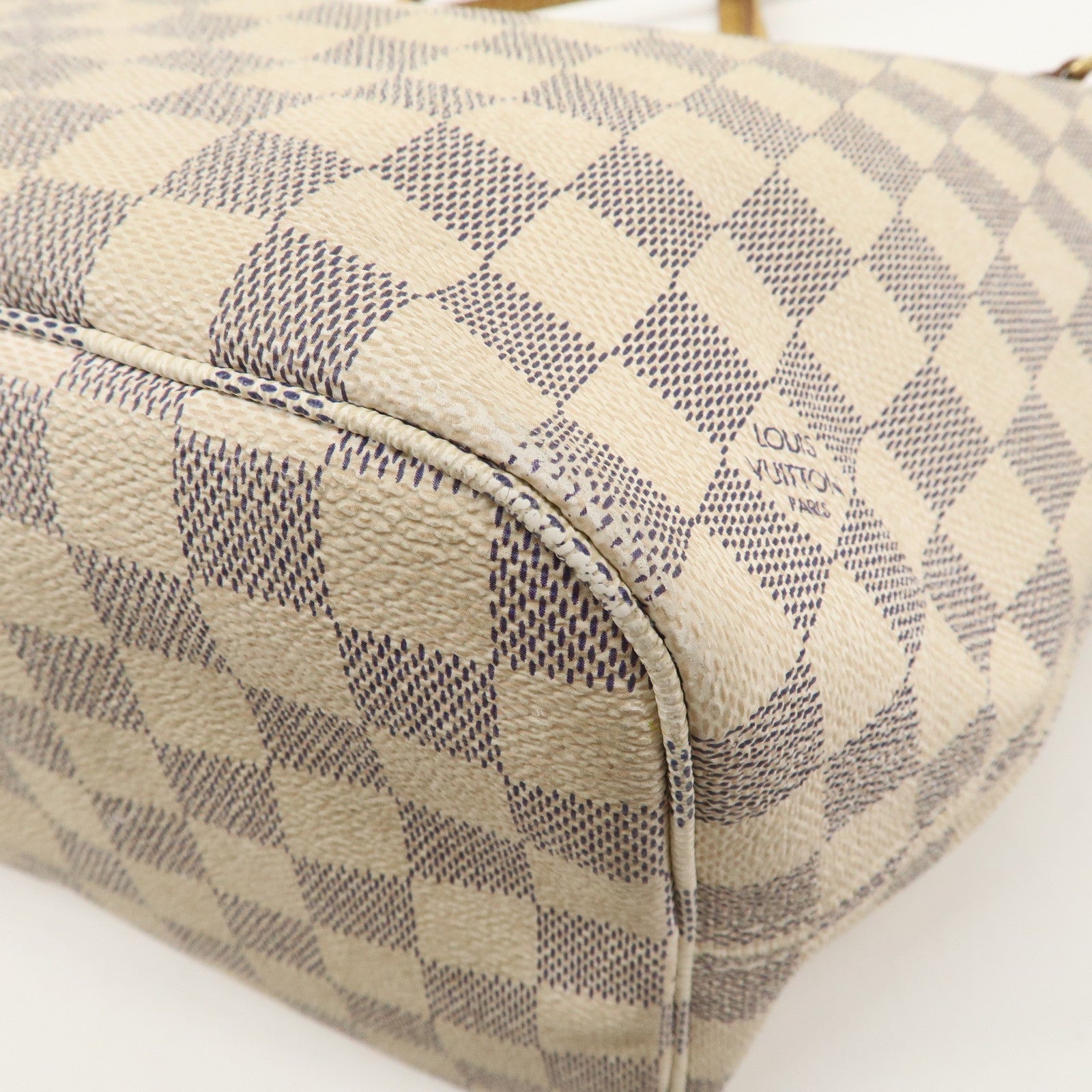 Louis Vuitton Damier Azur Neverfull MM Tote Bag N51107