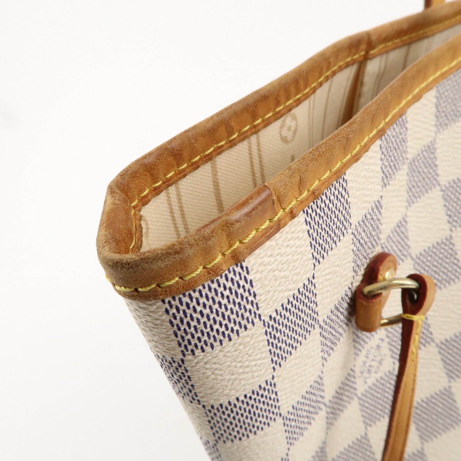 Louis Vuitton Damier Azur Neverfull MM Canvas Tote Bag N51107