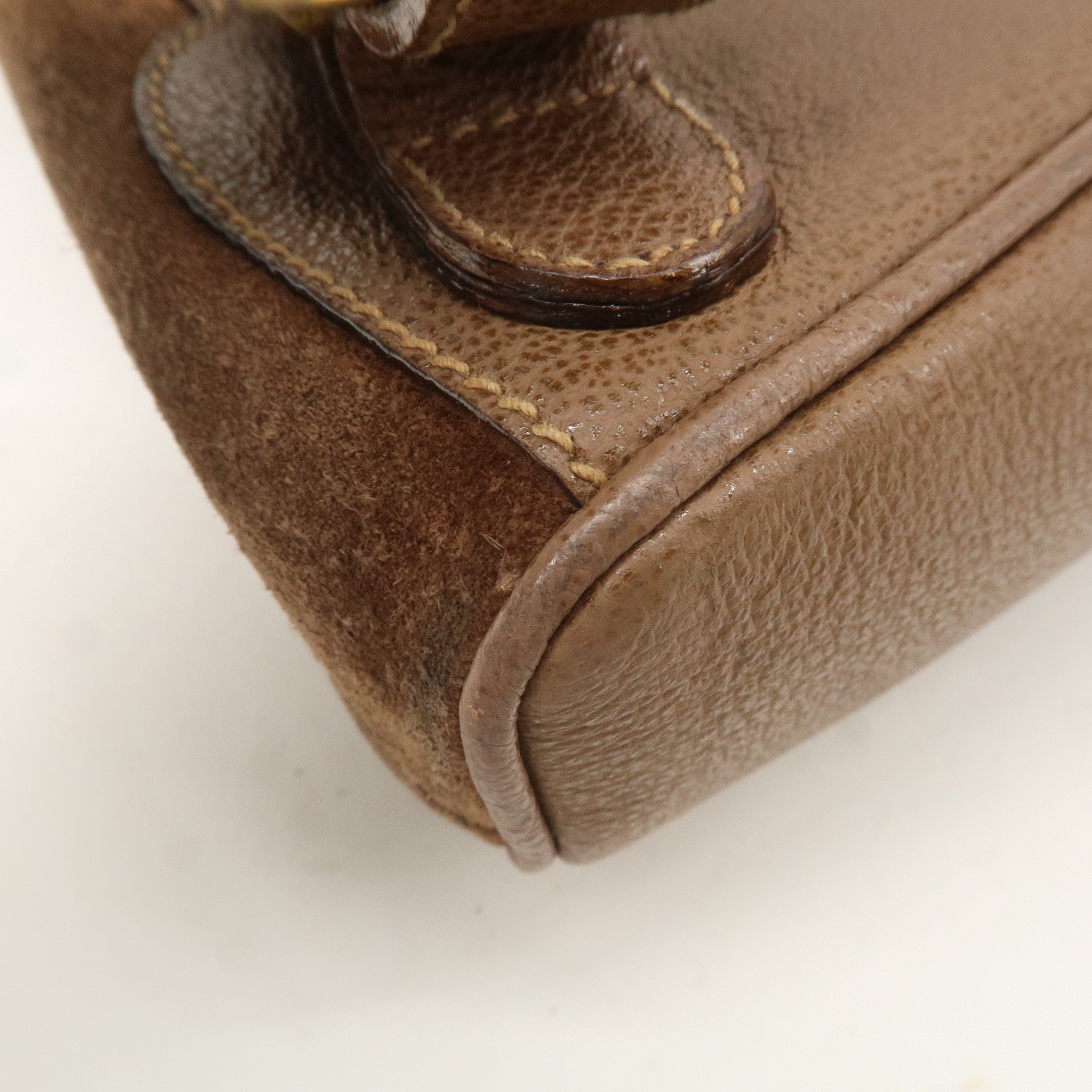 GUCCI Bamboo Suede Leather Mini Back Pack Brown 003郢晢ｽｻ繝ｻ・ｽEﾂ･2058郢晢ｽｻ繝ｻ・ｽEﾂ･0030