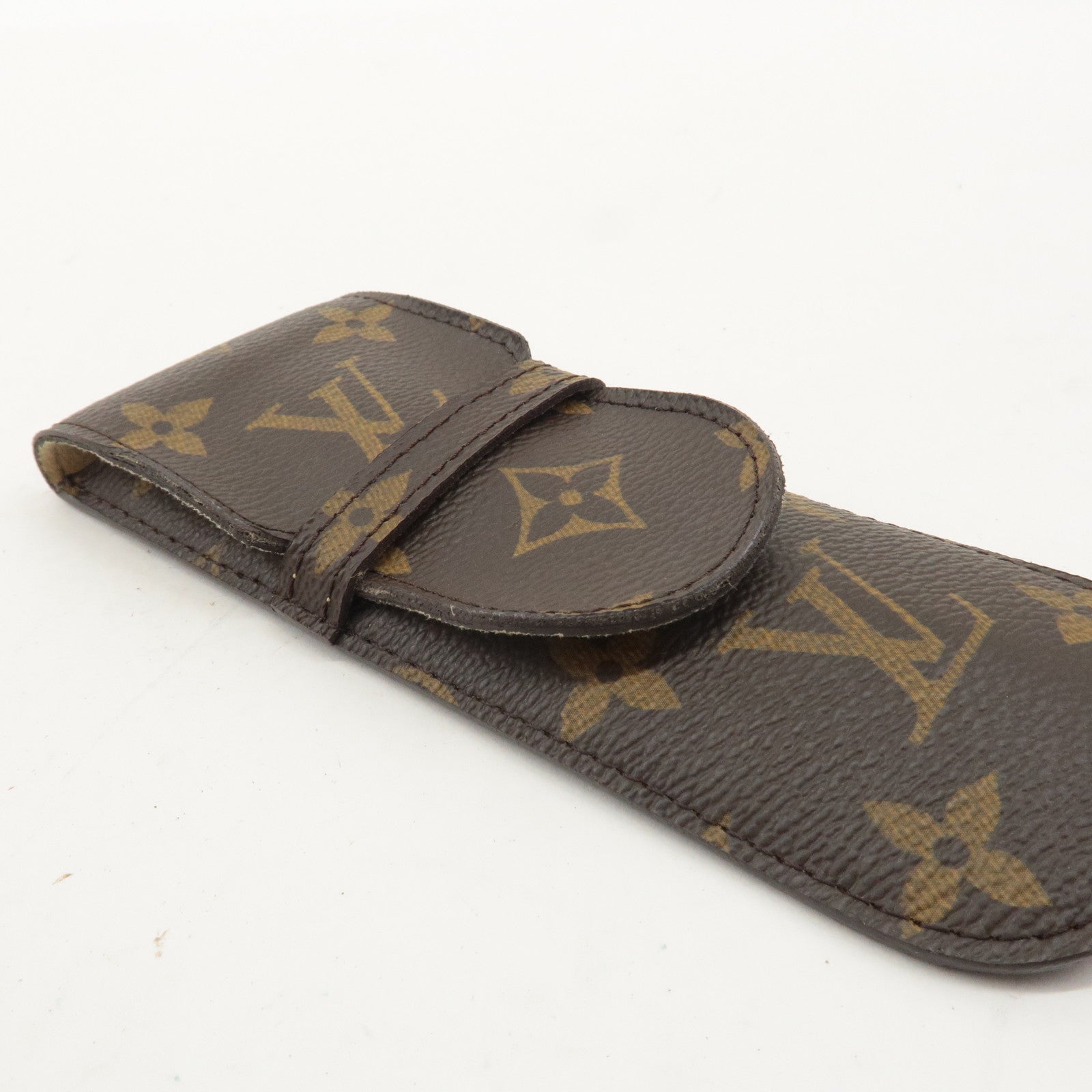 Louis Vuitton Monogram etui stylo Pen Case Brown M62990