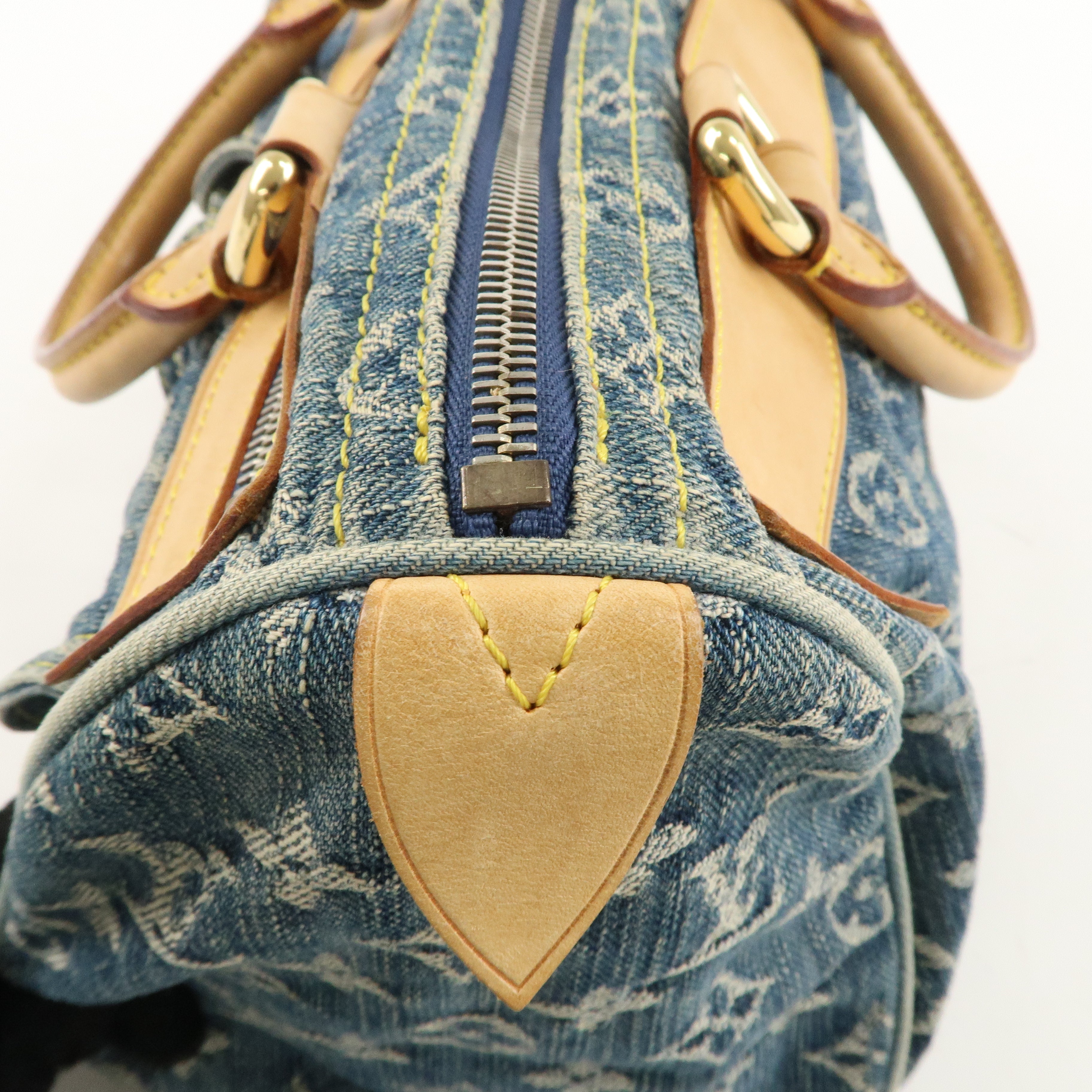 Louis Vuitton Monogram Denim Neo Speedy Boston Bag Blue M95019