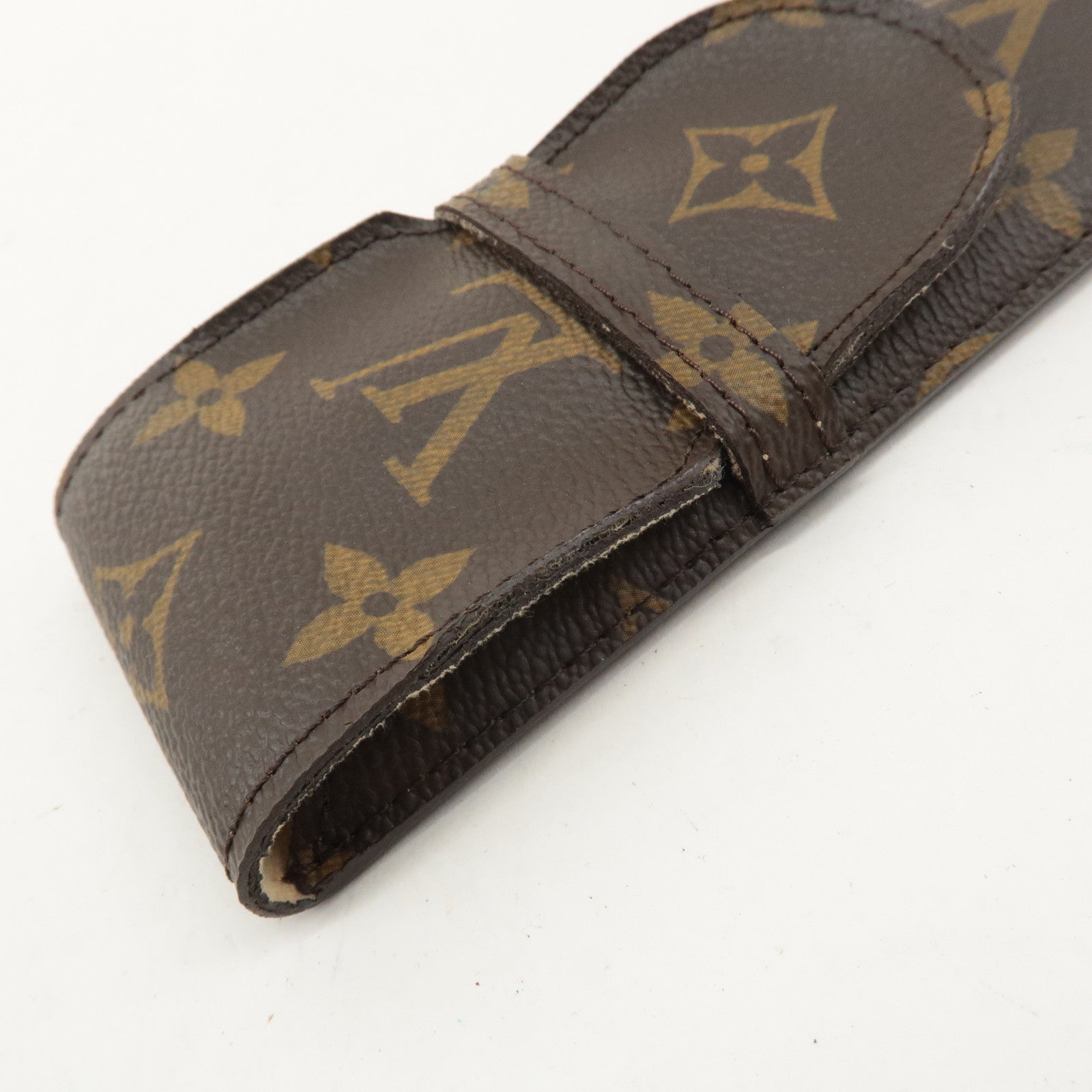 Louis Vuitton Monogram etui stylo Pen Case Brown M62990