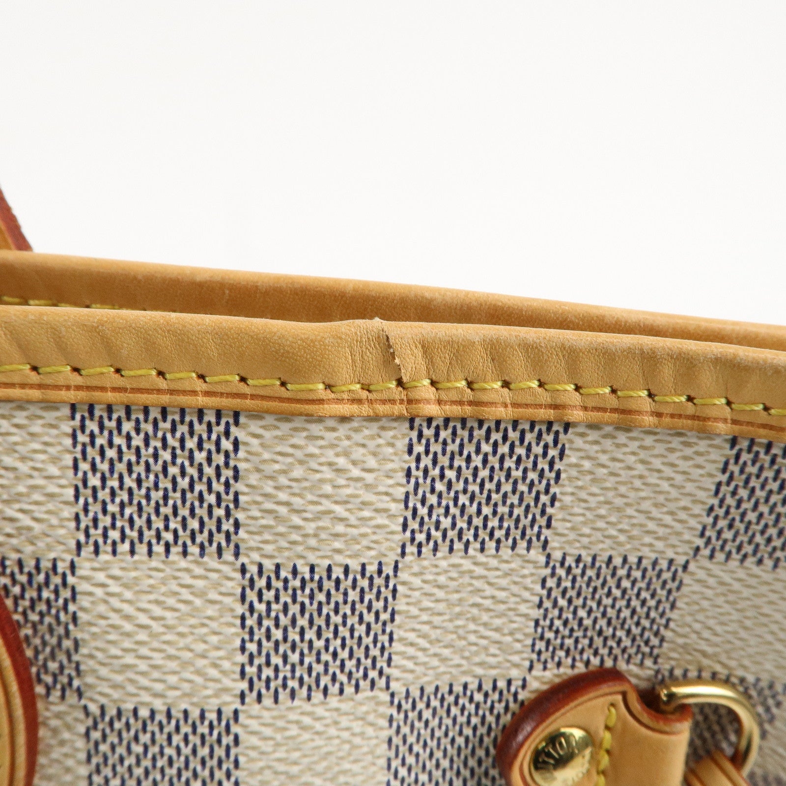 Louis Vuitton Damier Azur Neverfull MM Canvas Tote Bag N51107