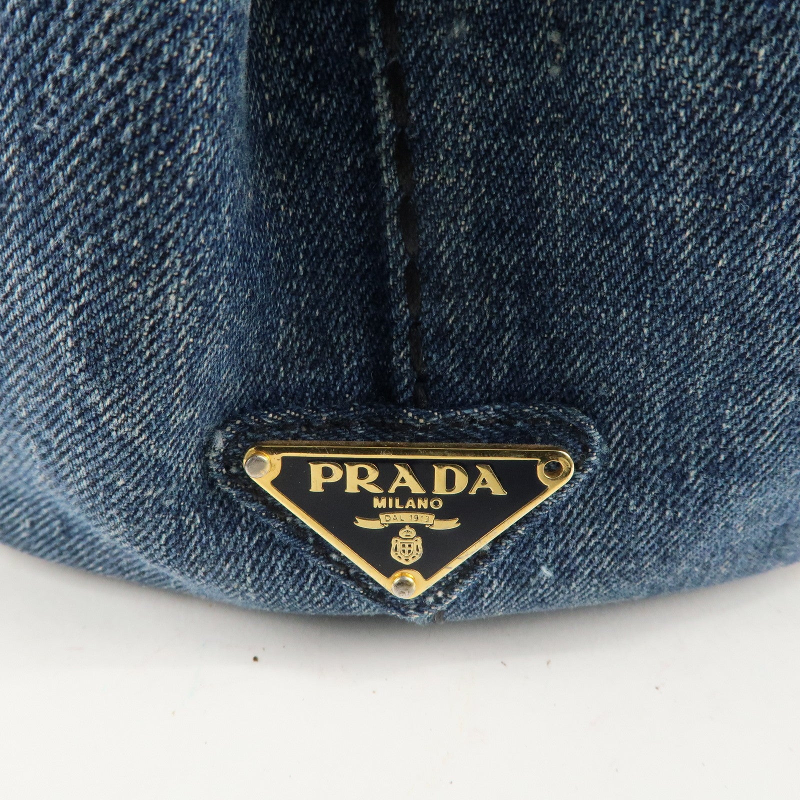 PRADA Denim Canapa Mini Canvas 2Way Bag Hand Bag Blue B2439G