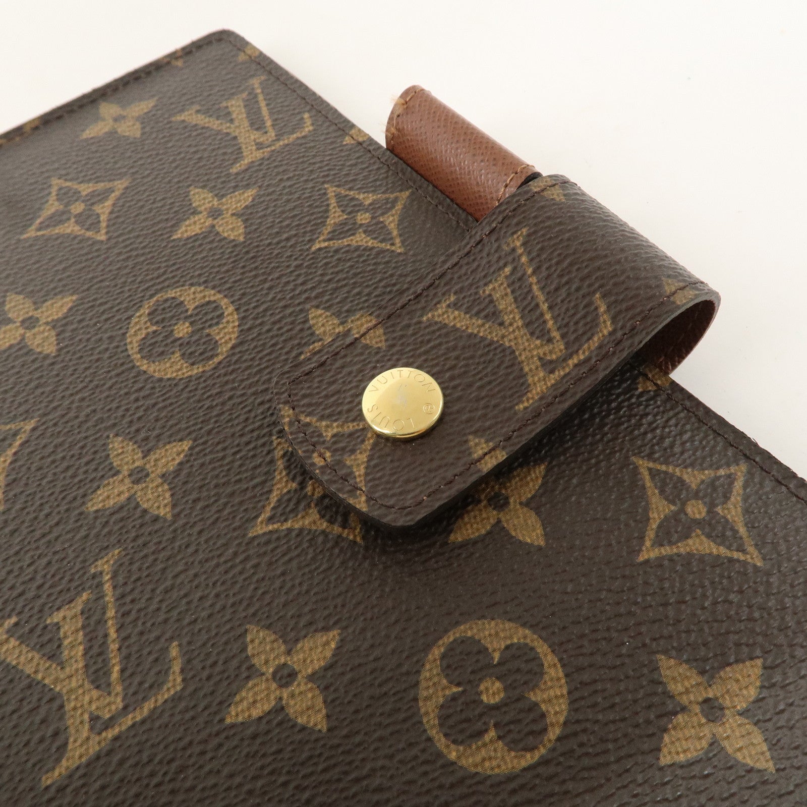 Louis Vuitton Monogram Agenda GM Planner Cover Brown R20106