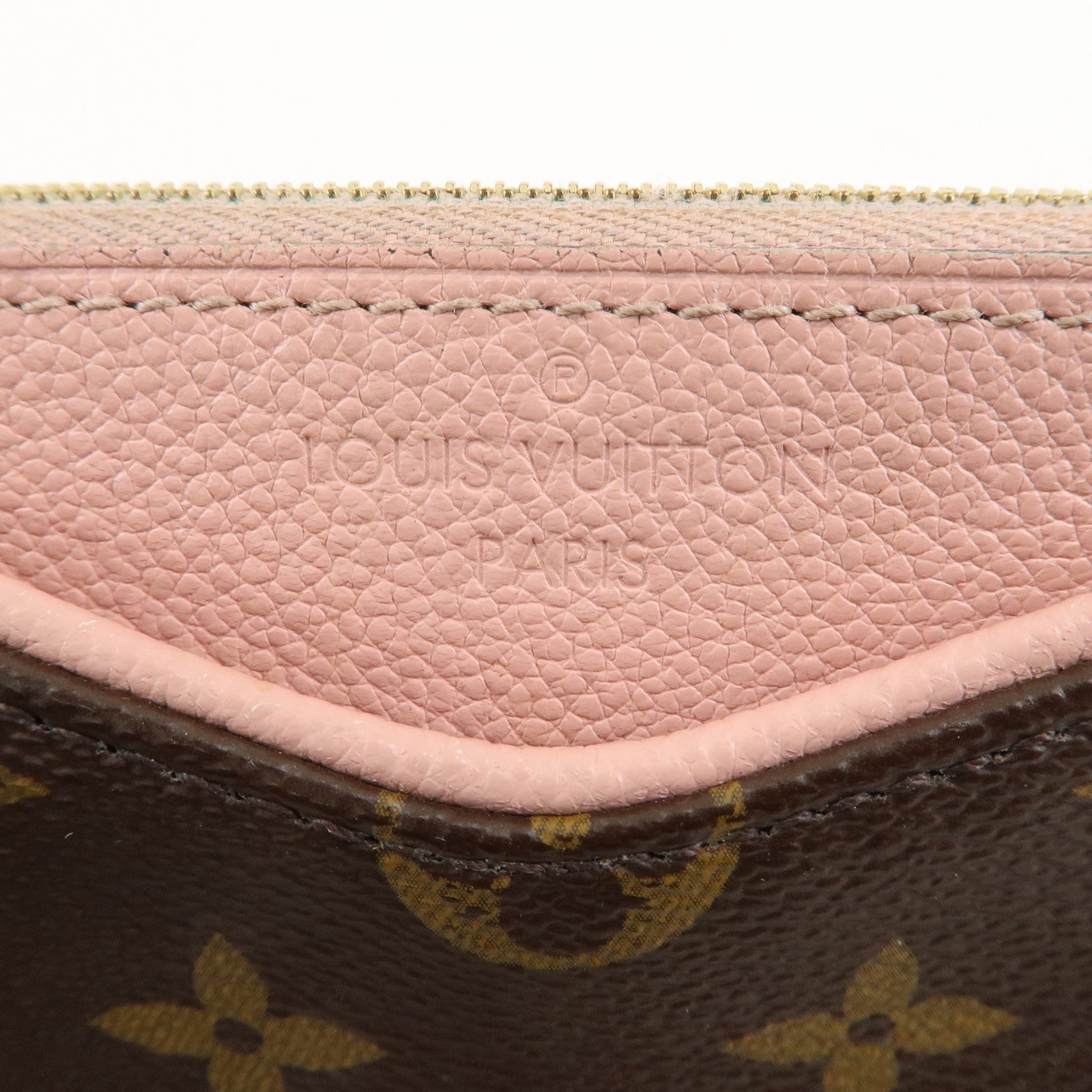 Louis Vuitton Monogram Pallas Clutch 2Way Shoulder Bag Pink M44037