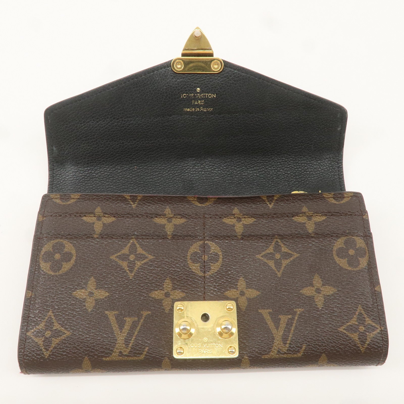 Louis Vuitton Monogram Portefeuille Pallas Wallet Noir M58415