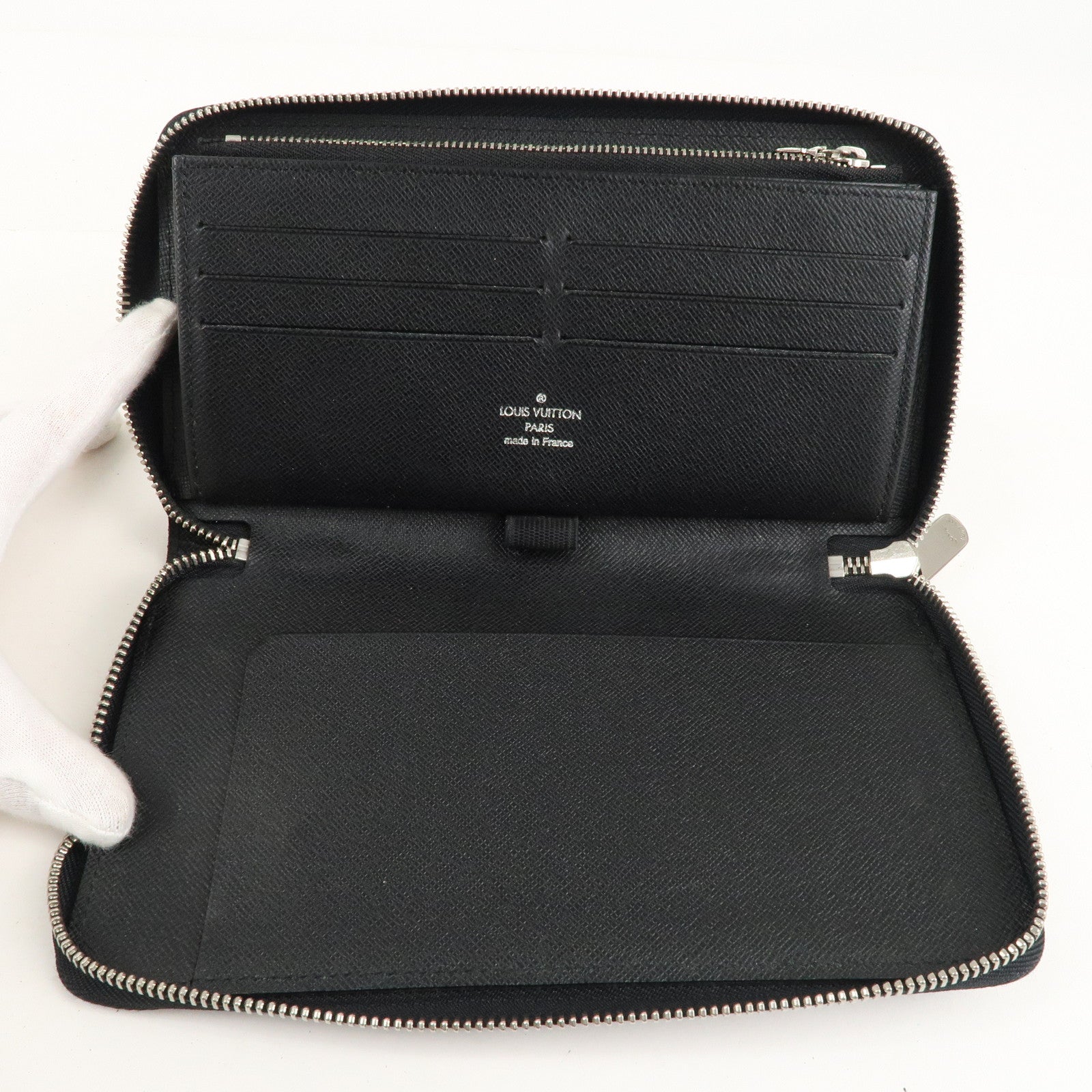 Louis Vuitton Epi Zippy Organizer Wallet Black Noir M63852